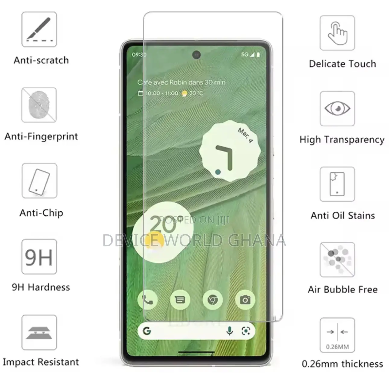 Cru Tempered Glass Screen Protector For Google Pixel Phonesall Models