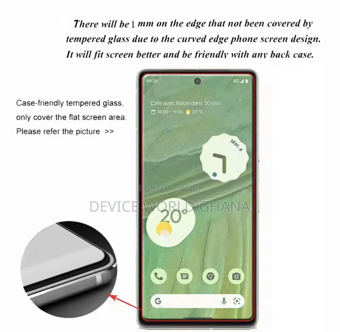 Cru Tempered Glass Screen Protector For Google Pixel Phonesall Models