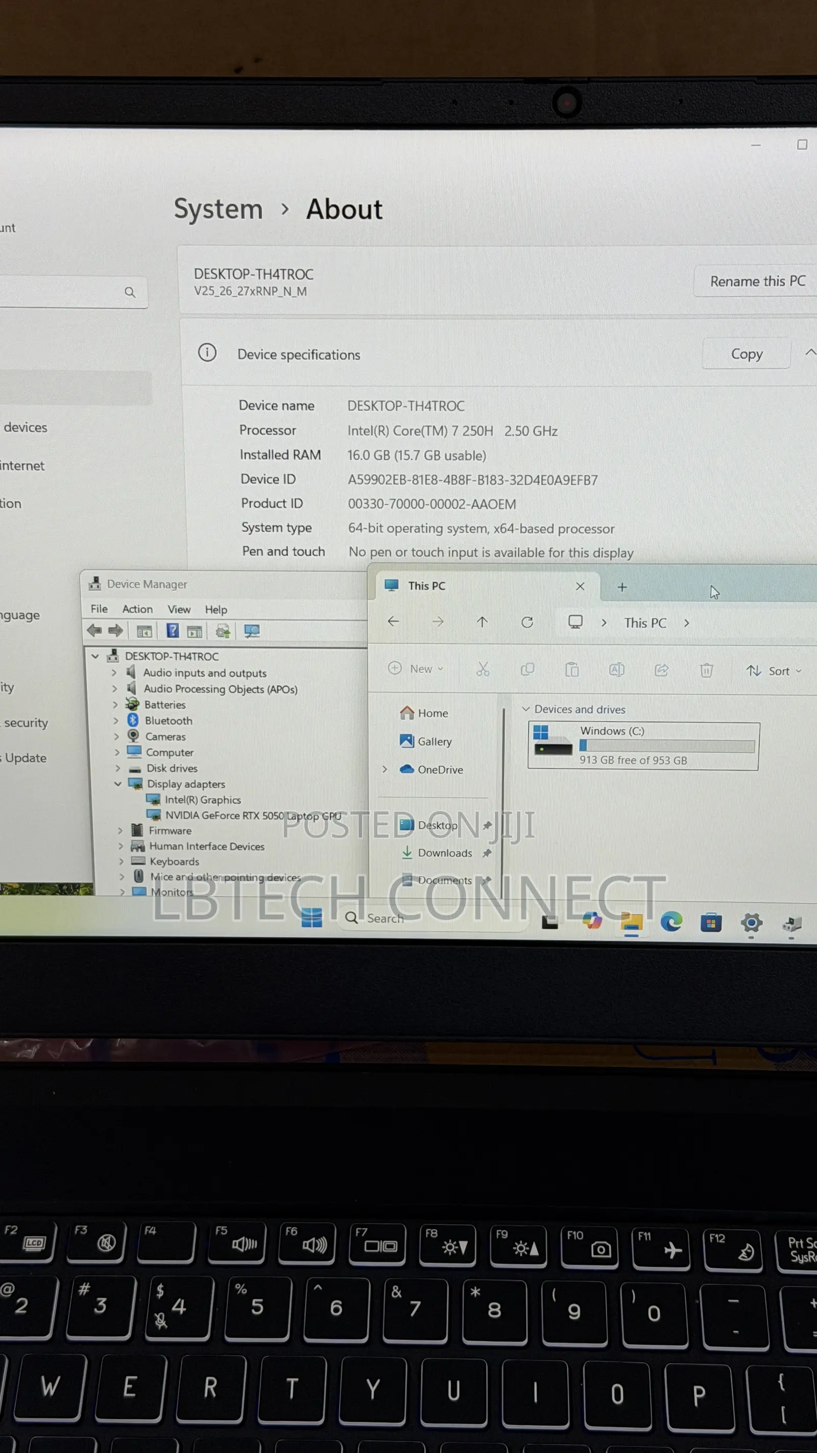New Laptop Clevo W370 16GB Intel Core 7 SSD 1T