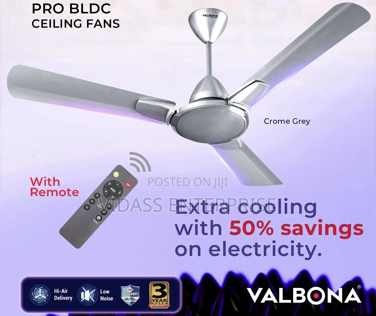 Valbona Ceiling Fan With Remote