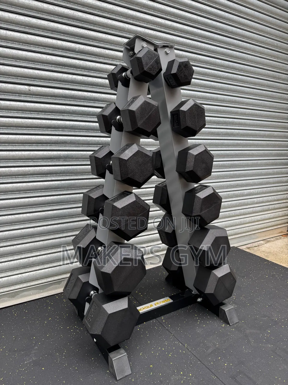 5-30kg Hex Dumbbells Set Vertical Rack.(210kg)