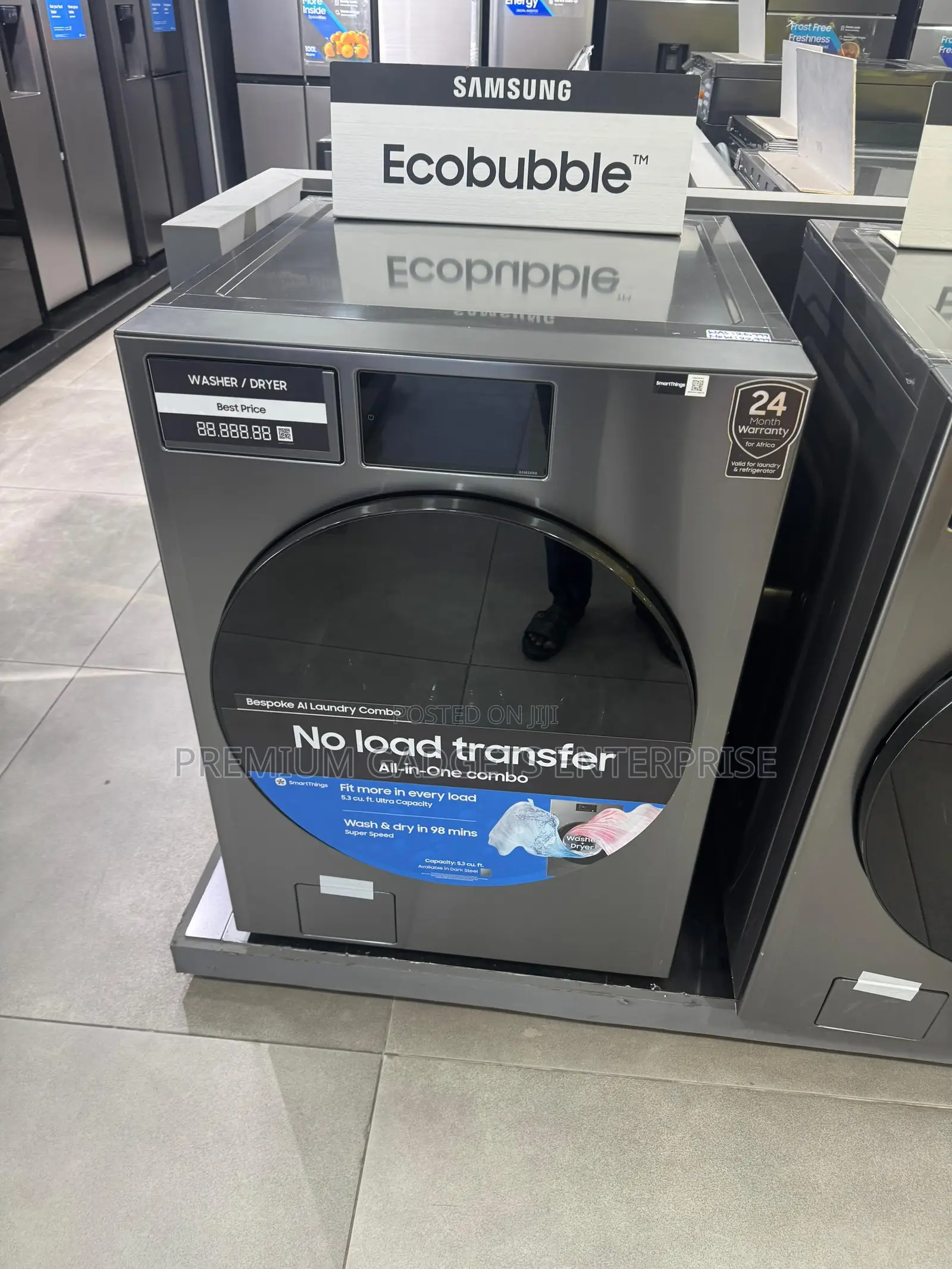 Samsung Bespoke 22kg/11kg Wash Dry Ai Smart Laundry Wd90f22bcsnq Wifi