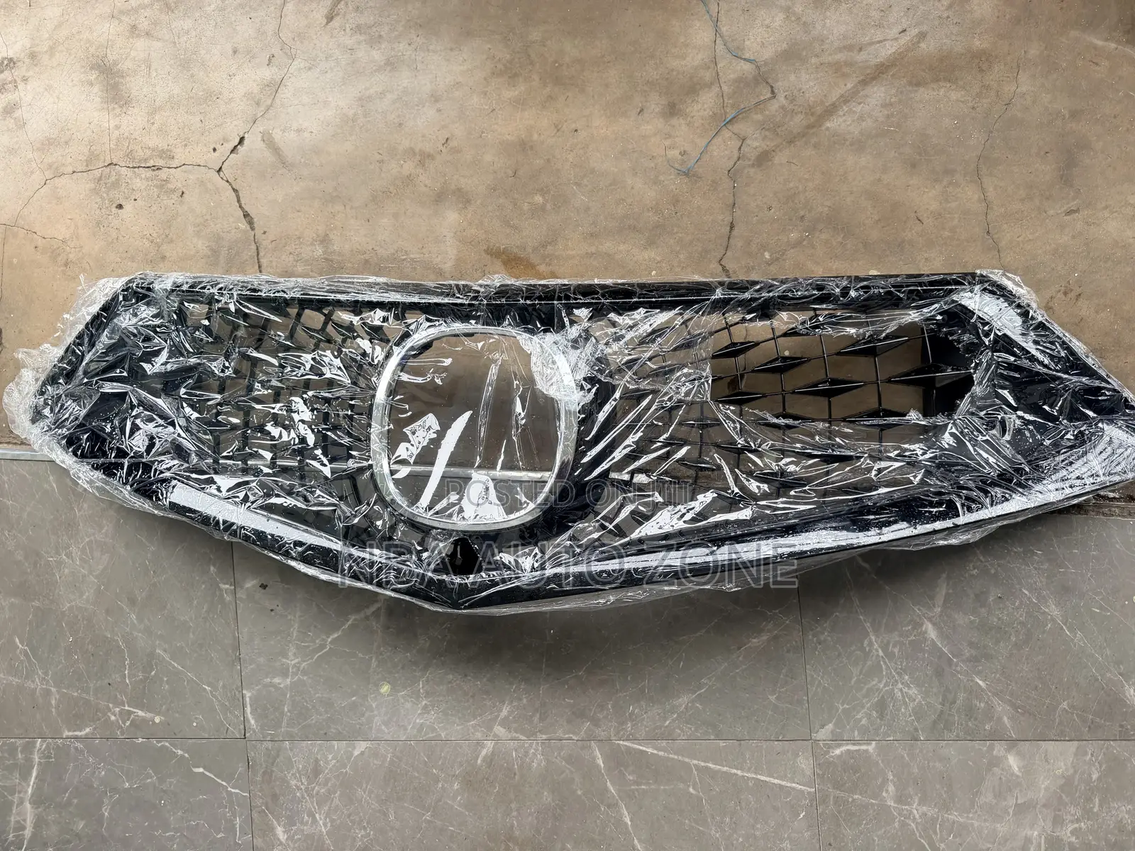 Acura RDX 2018-24 Gloss Black Front Bumper Upper Grille/ Top Shell