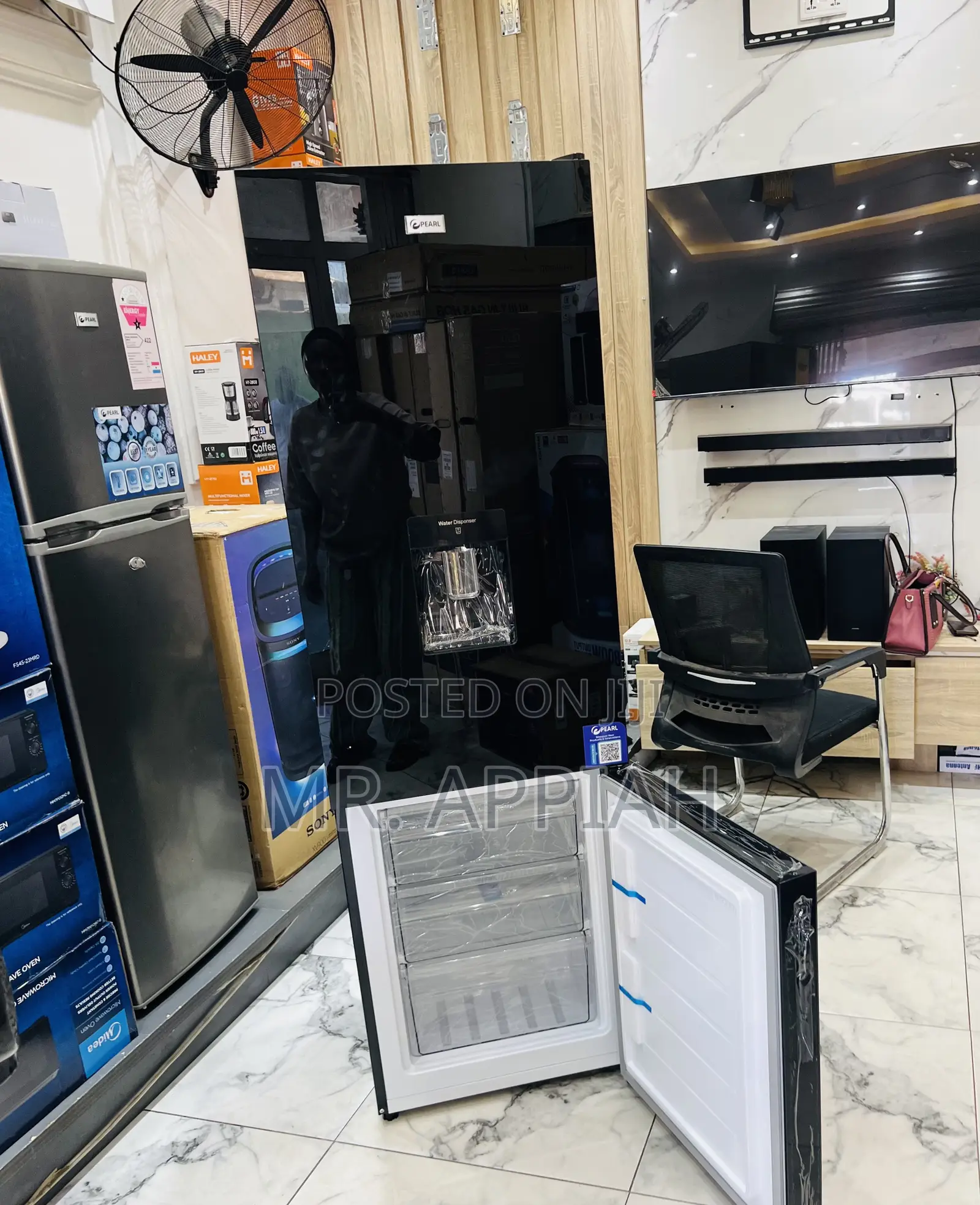 Bottom Mount Pearl Double Door Electric Refrigerator(Pearl Pf-370-13m)