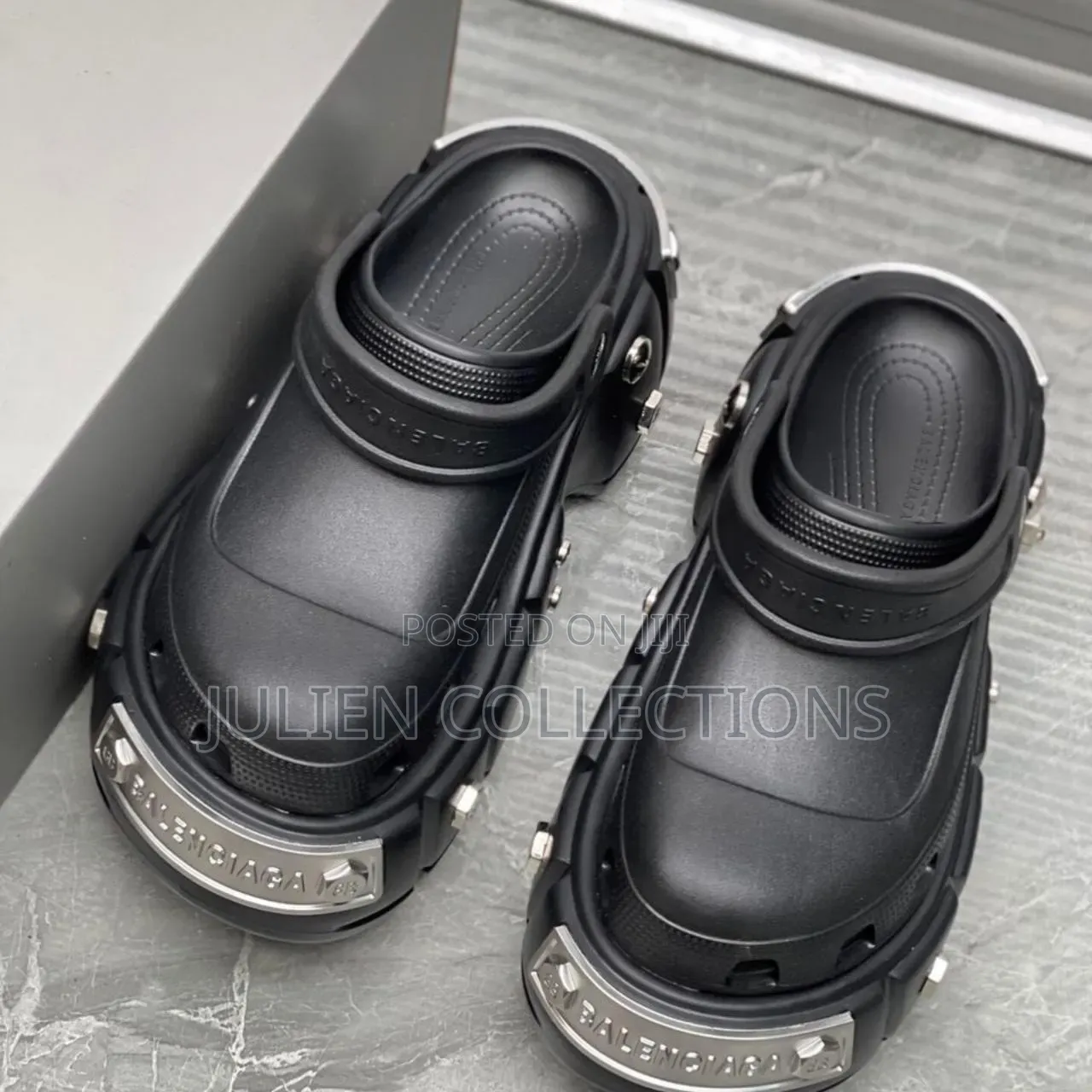 Balenciaga X Crocs Black Silver