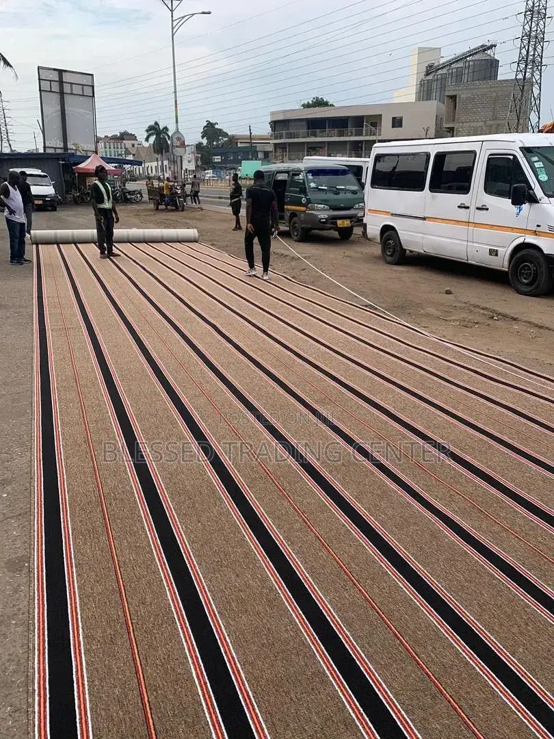 Striped Brown Woolen Carpet