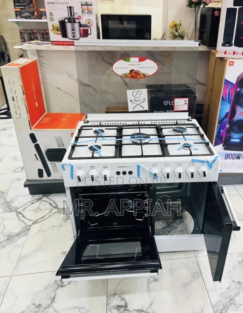 Shop Premium Mideatech 5 Burner With Grill(White)Auto Rotisserie