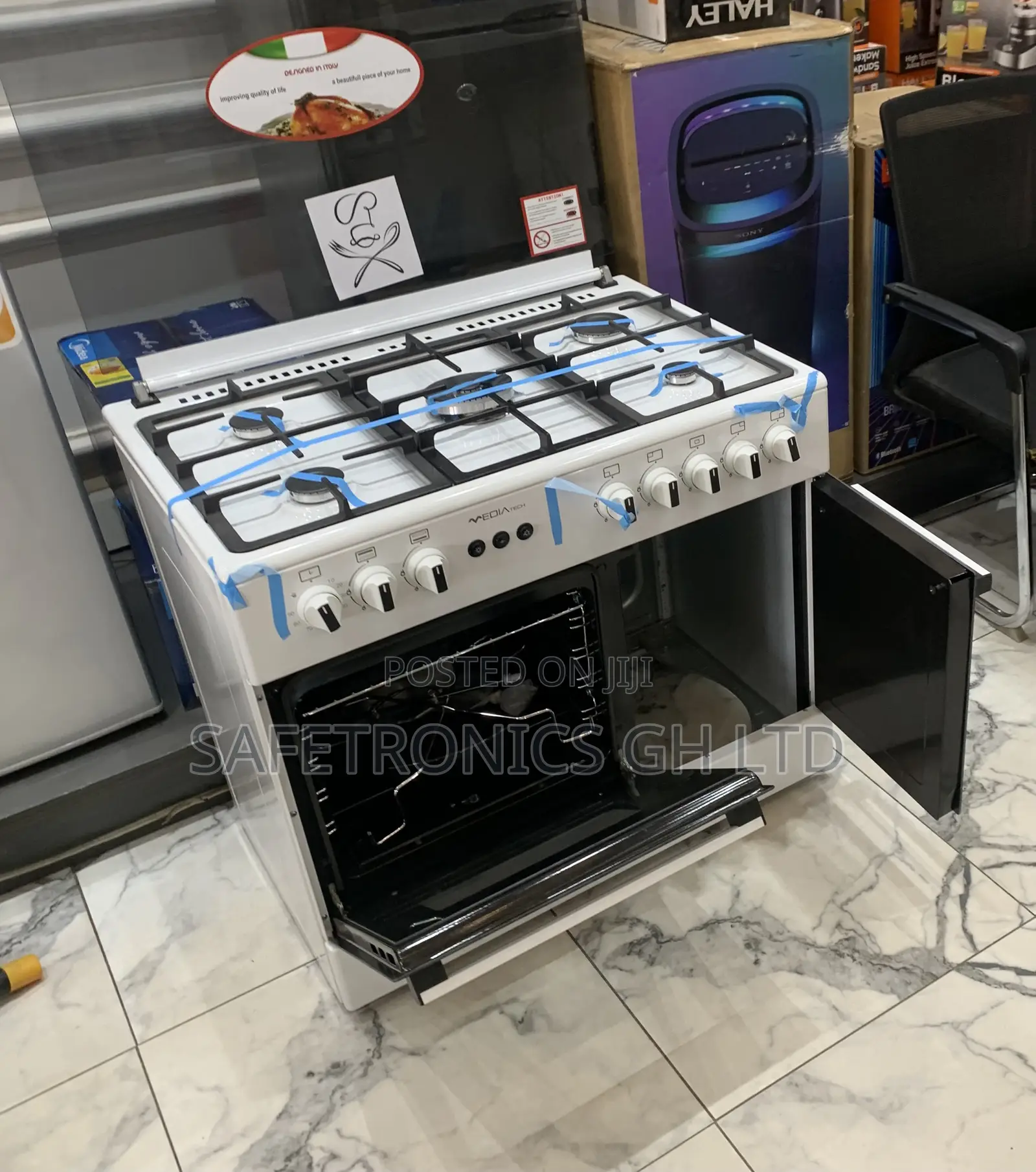 Newly Virtual Midea 5 Burner Gas Cooker With Oven