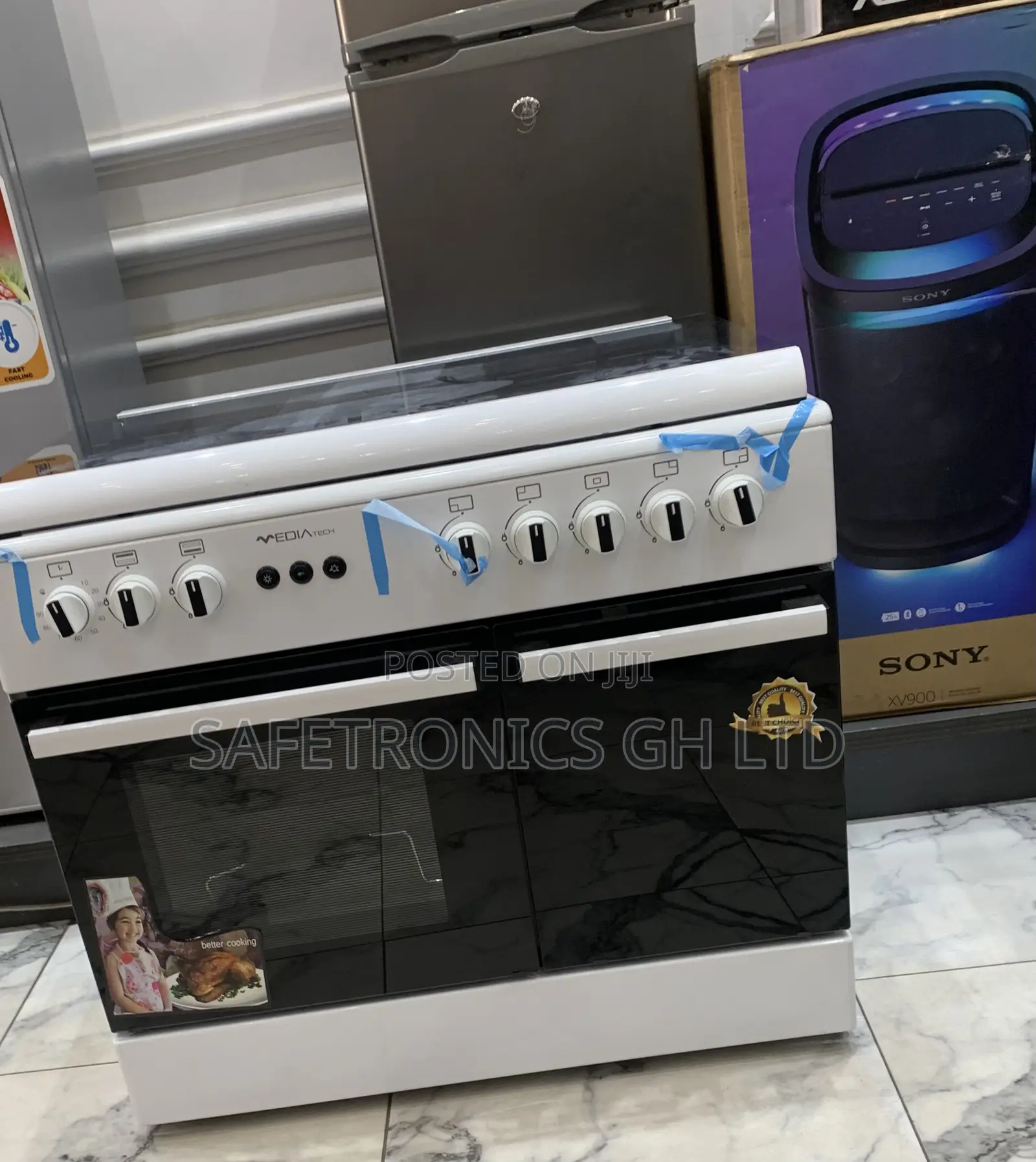 Choose Sleek Midea 5 Burner Gas Cooker With Oven