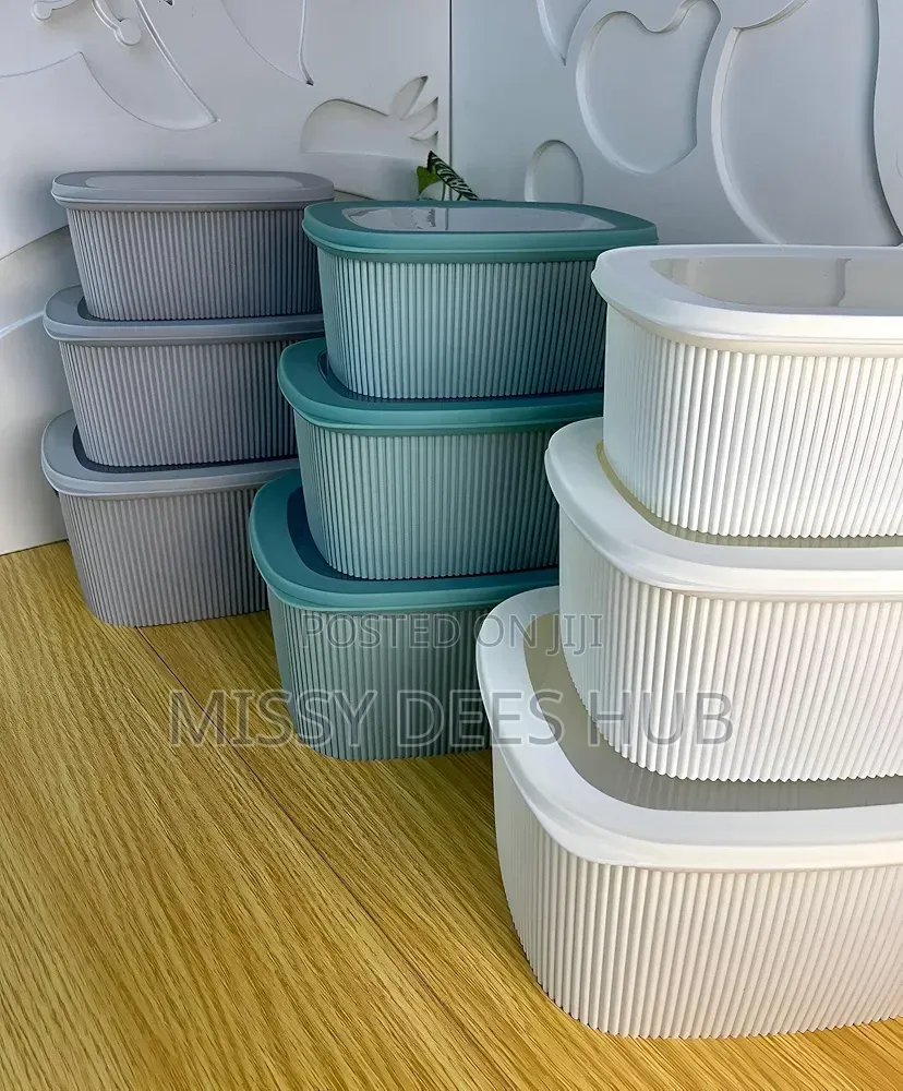 3pcs Fluted Silicone Storage Bowls