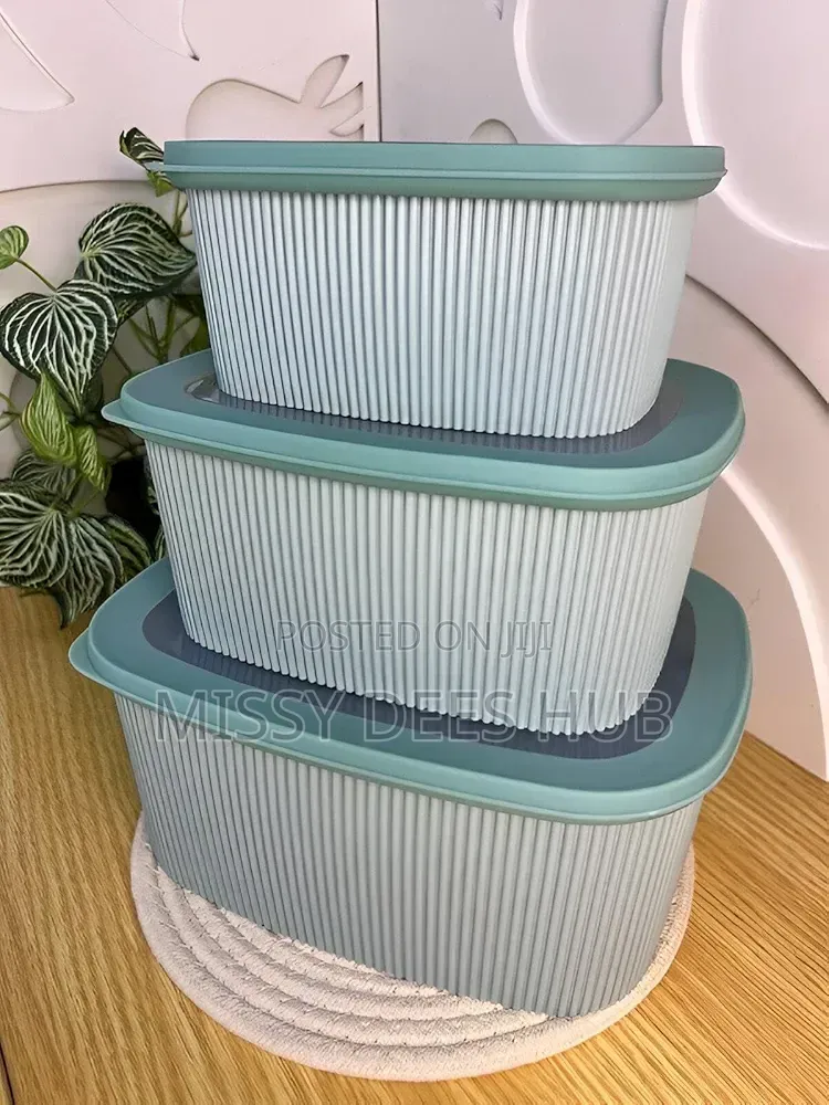 3pcs Fluted Silicone Storage Bowls