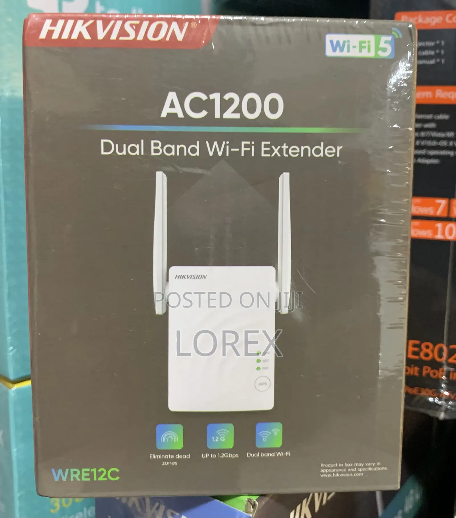 Hikvision Wifi Range Extender Ac1200 Dual Band Wifi7 Port Ds-3wre12c