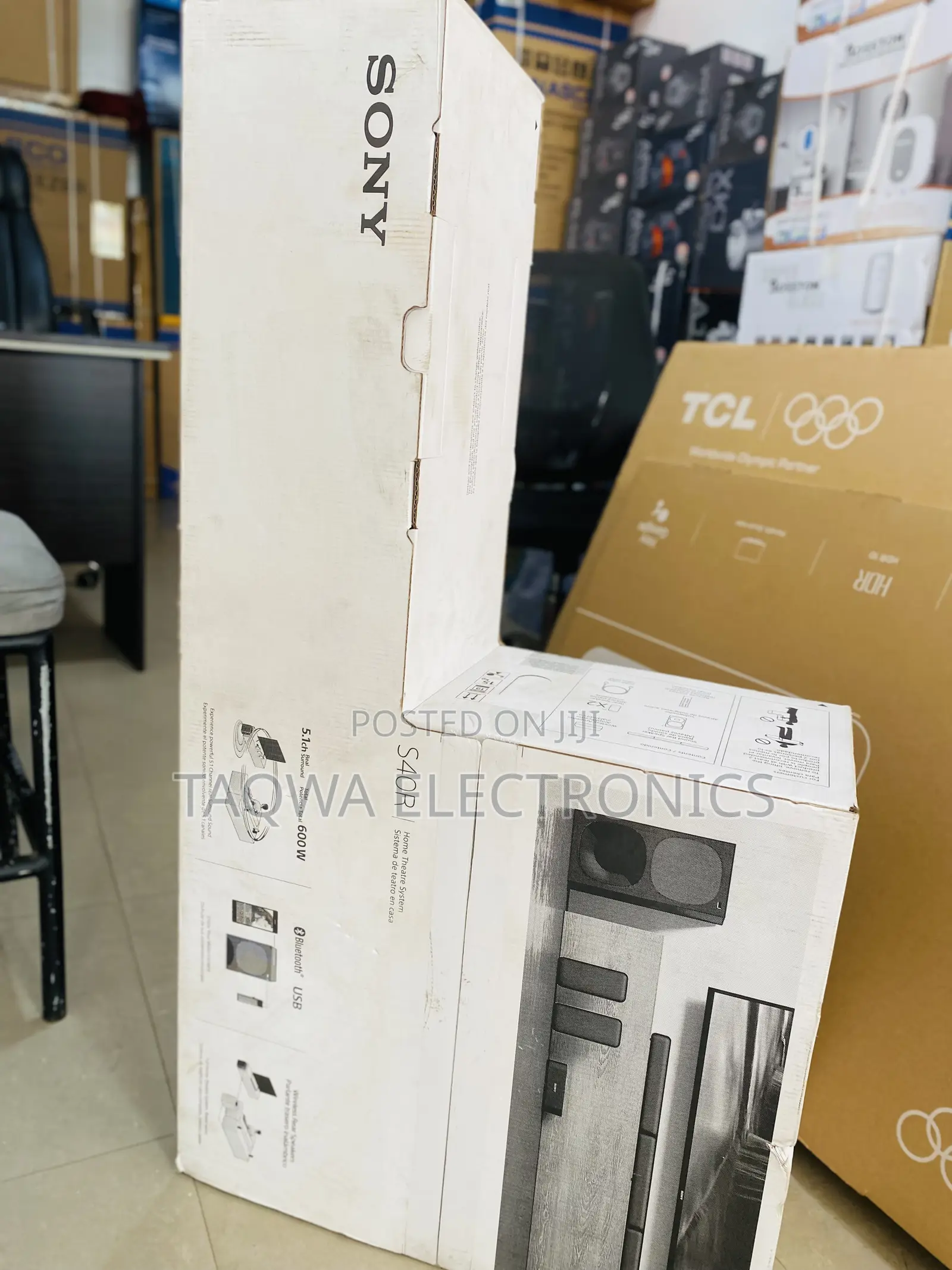 Real- 5.1ch -With 600 Wattage,Sony-Ht-S40r Sound Bar