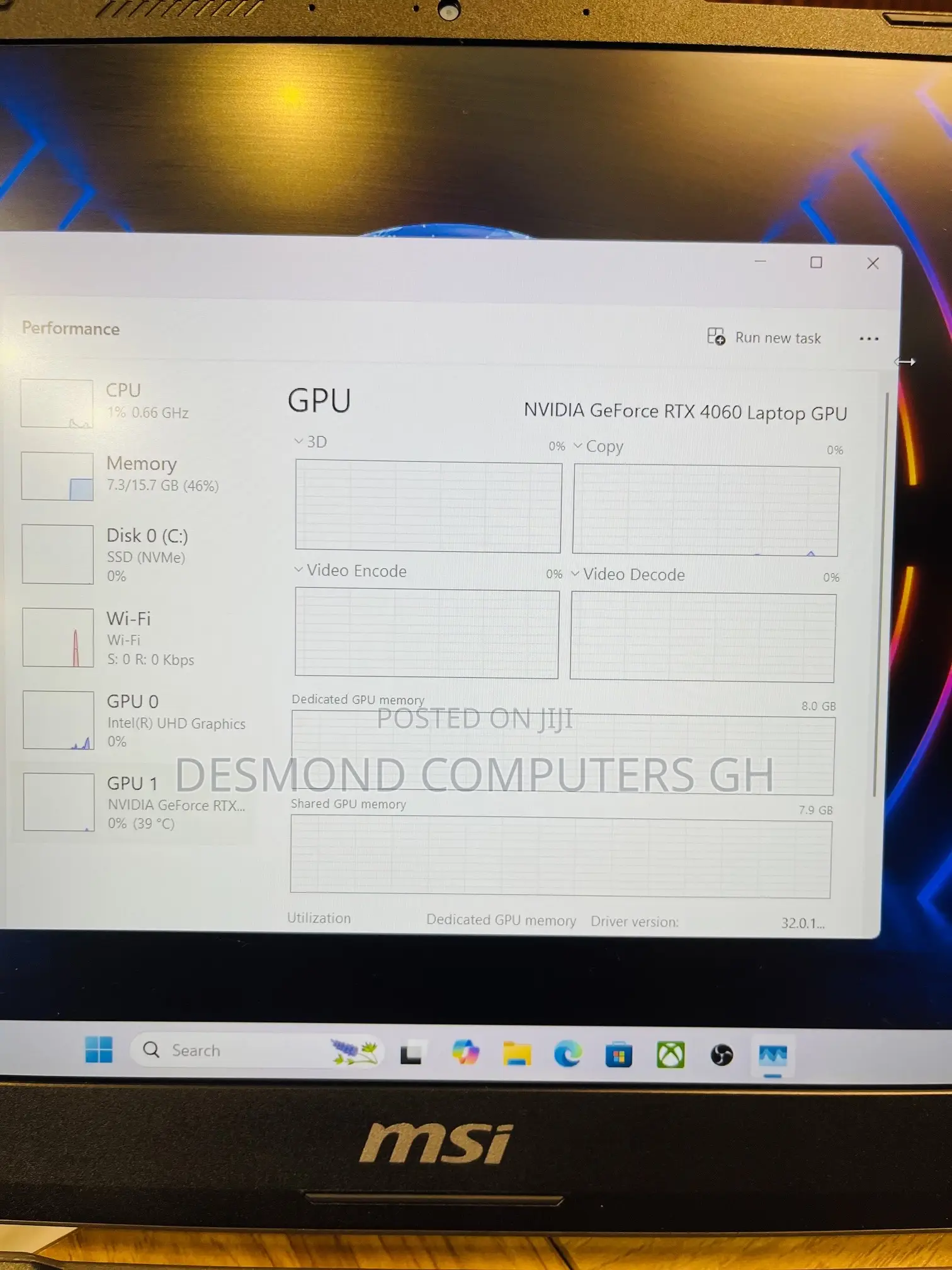 Laptop MSI Cyborg 15 16GB Intel Core i7 SSD 512GB