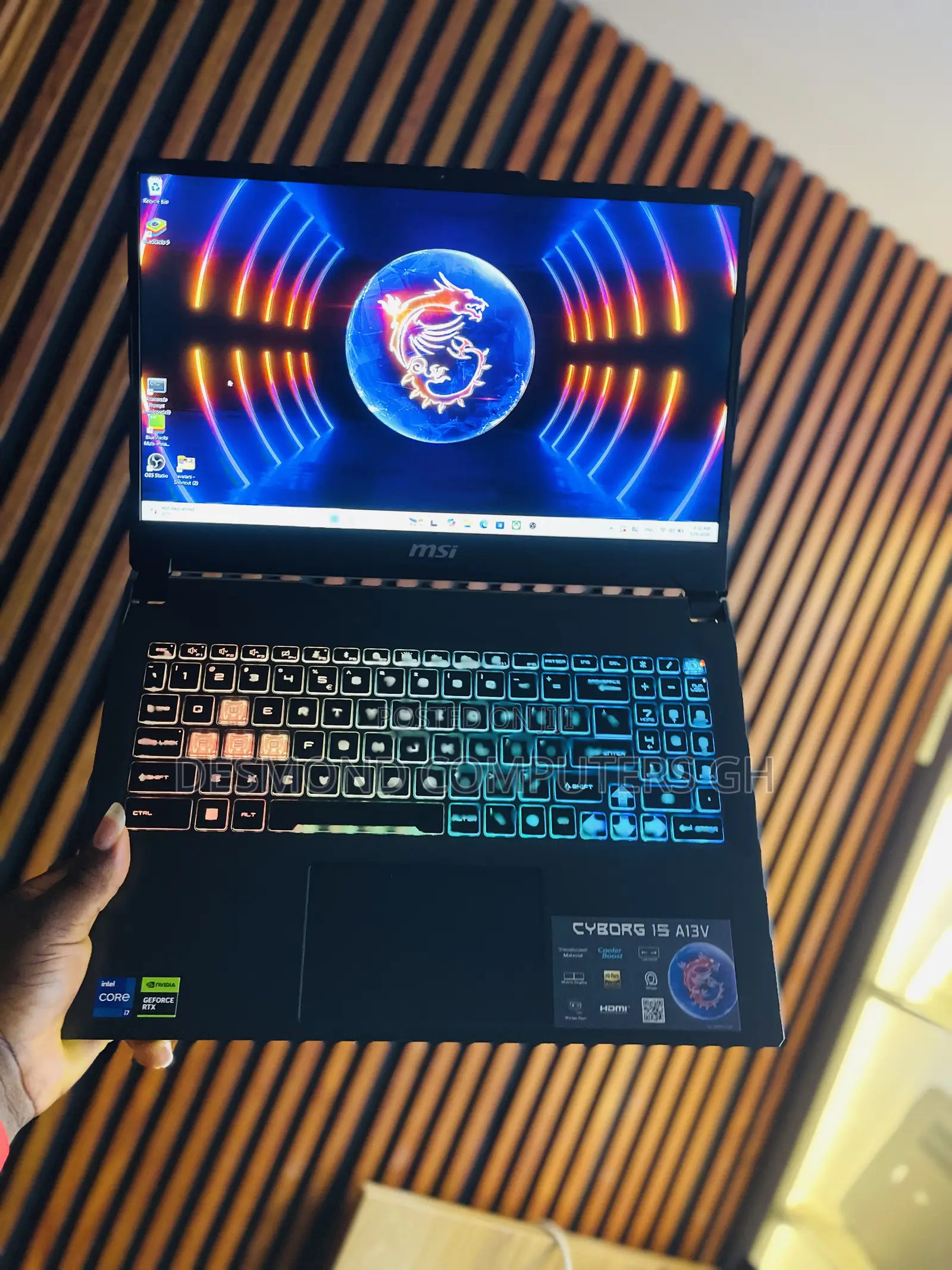 Laptop MSI Cyborg 15 16GB Intel Core i7 SSD 512GB