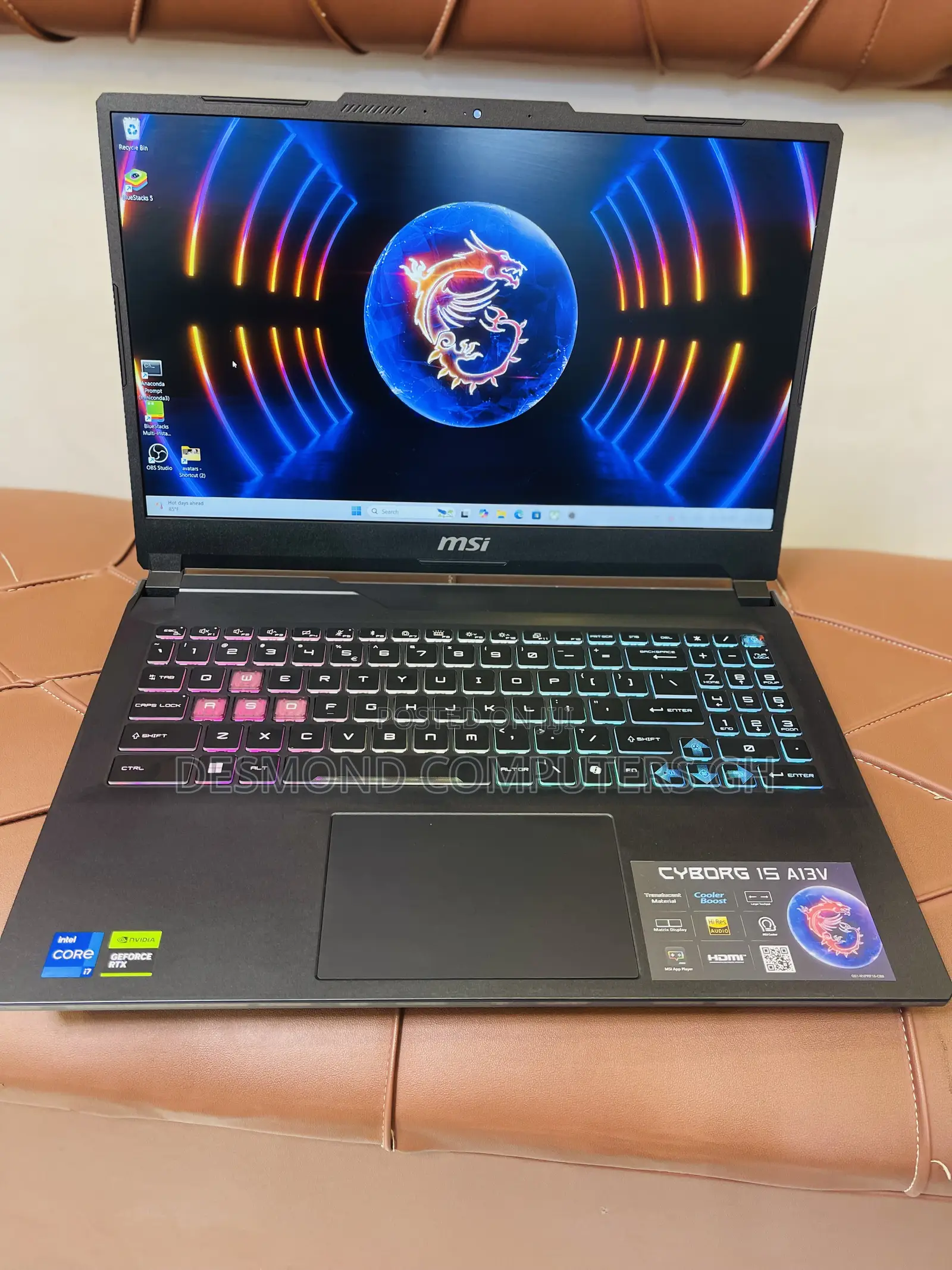 Laptop MSI Cyborg 15 16GB Intel Core i7 SSD 512GB