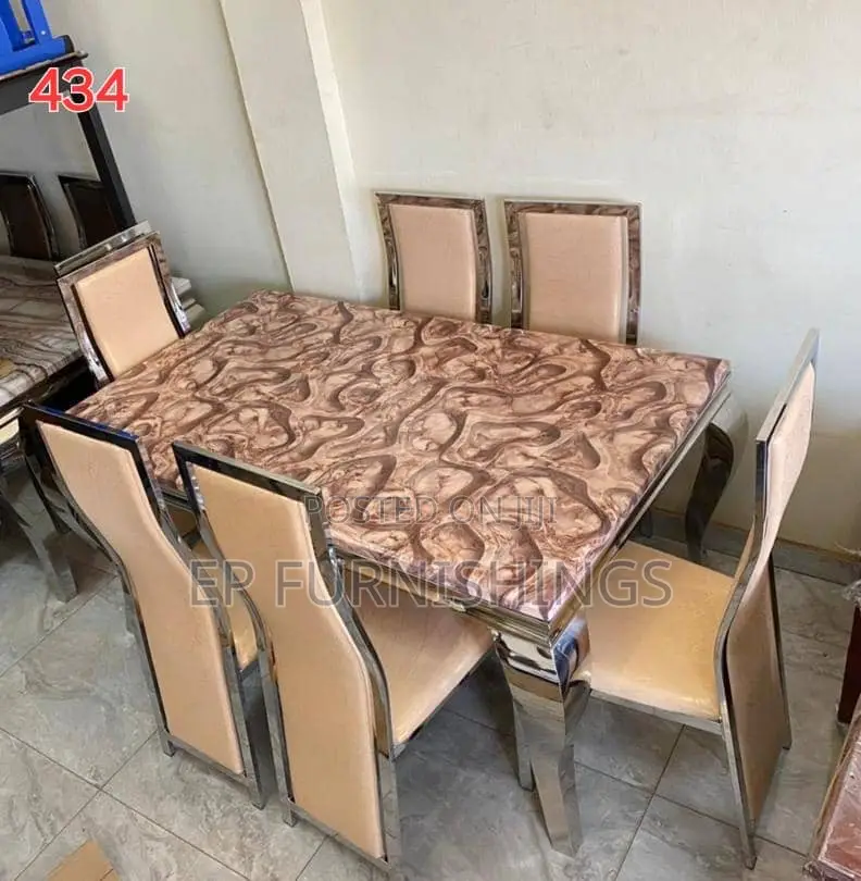 Marble Dinning (6 Chairs)