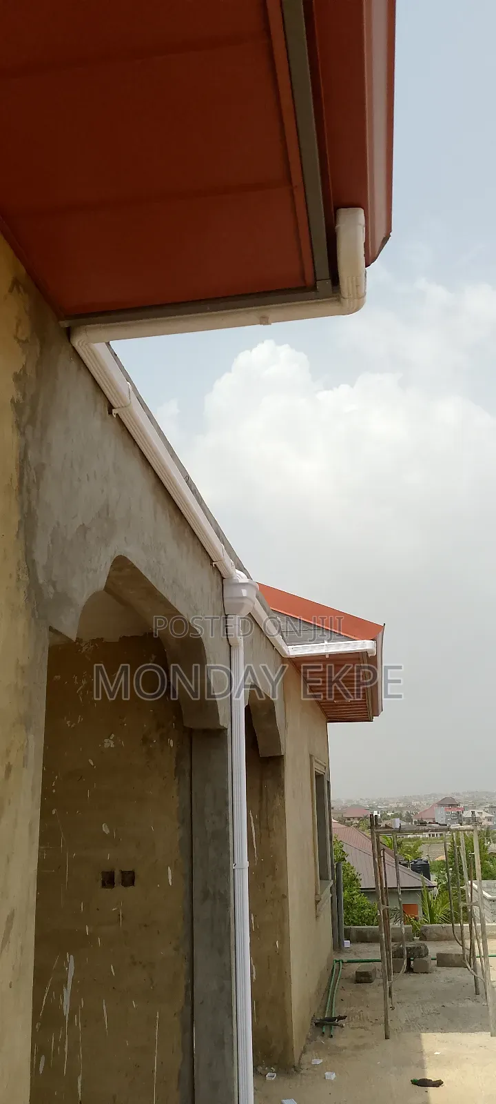 White Down Pipe and Installation