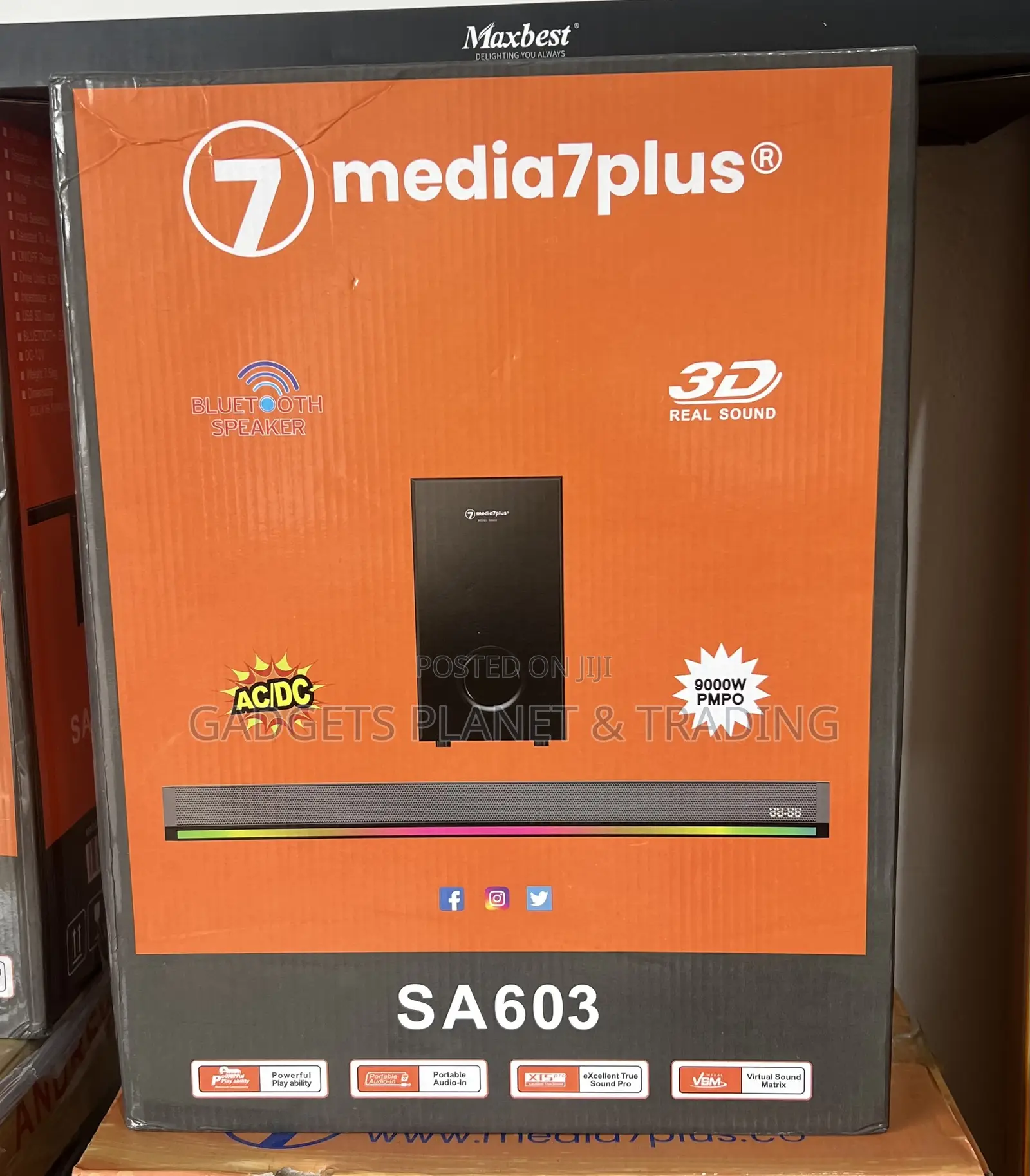 Media 7 Plus Bluetooth Soundbar Woofer - Sa603
