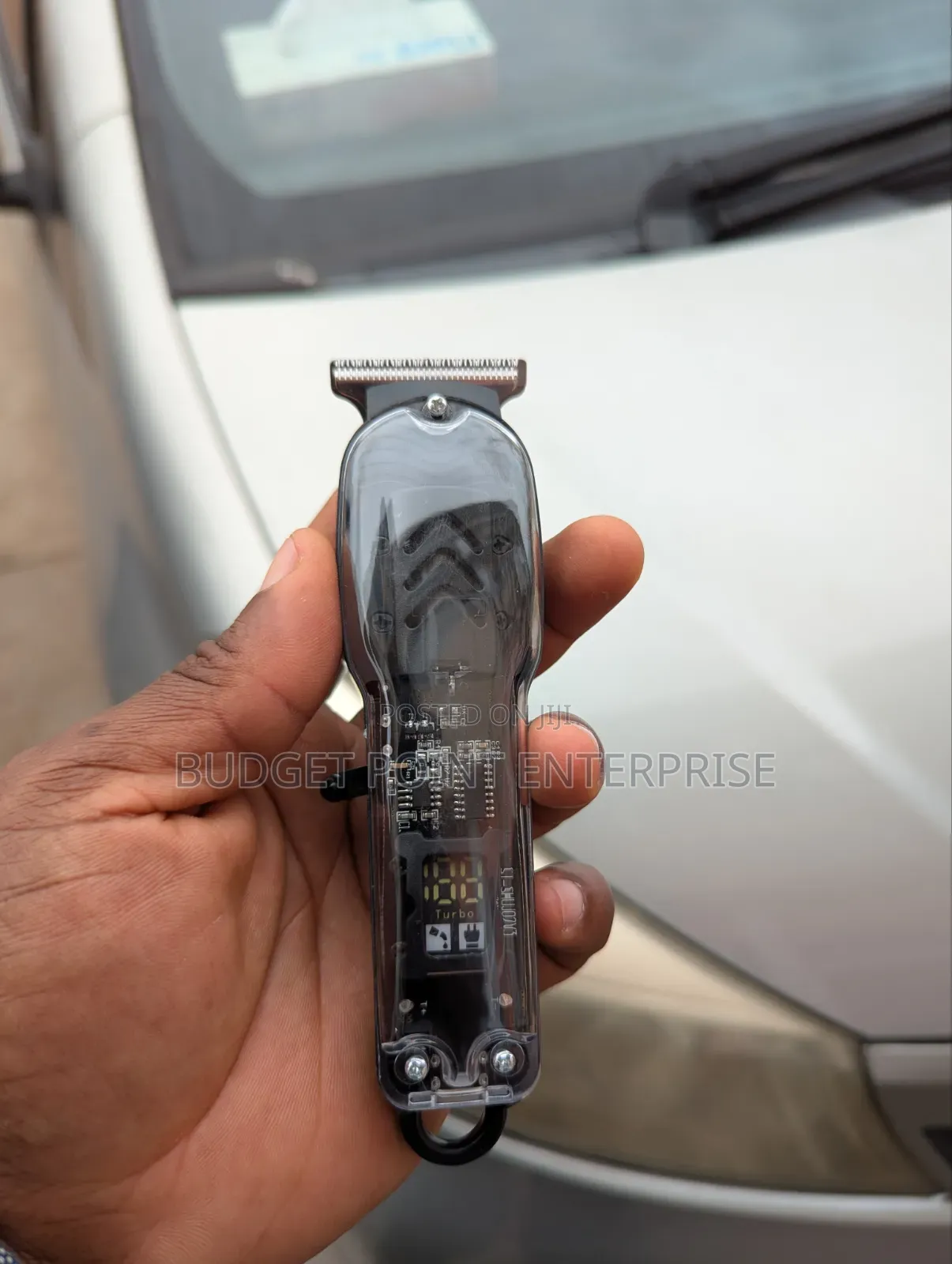 Rechargeable Hair Trimmer With Display Battery Percentage