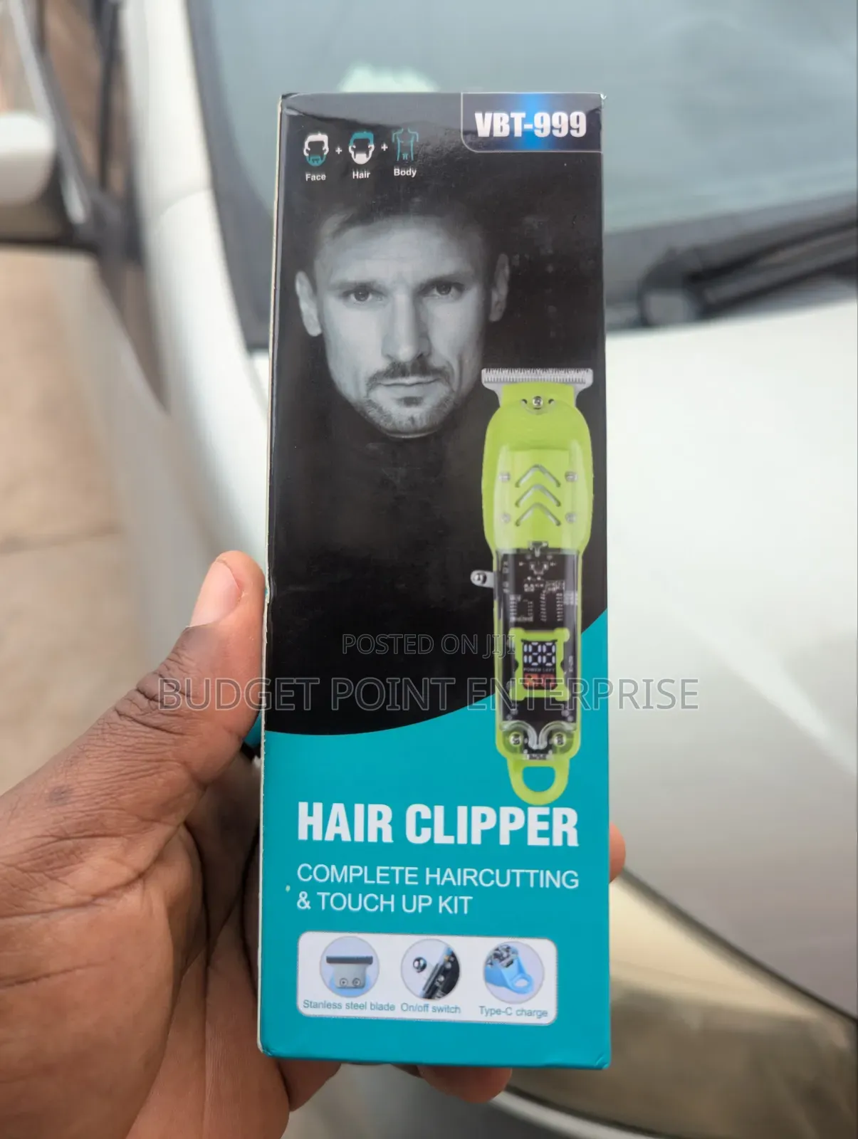 Rechargeable Hair Trimmer With Display Battery Percentage