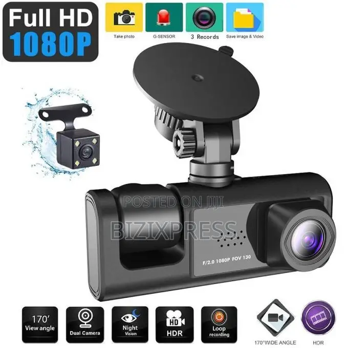 3-channel Mirror Dash Cam