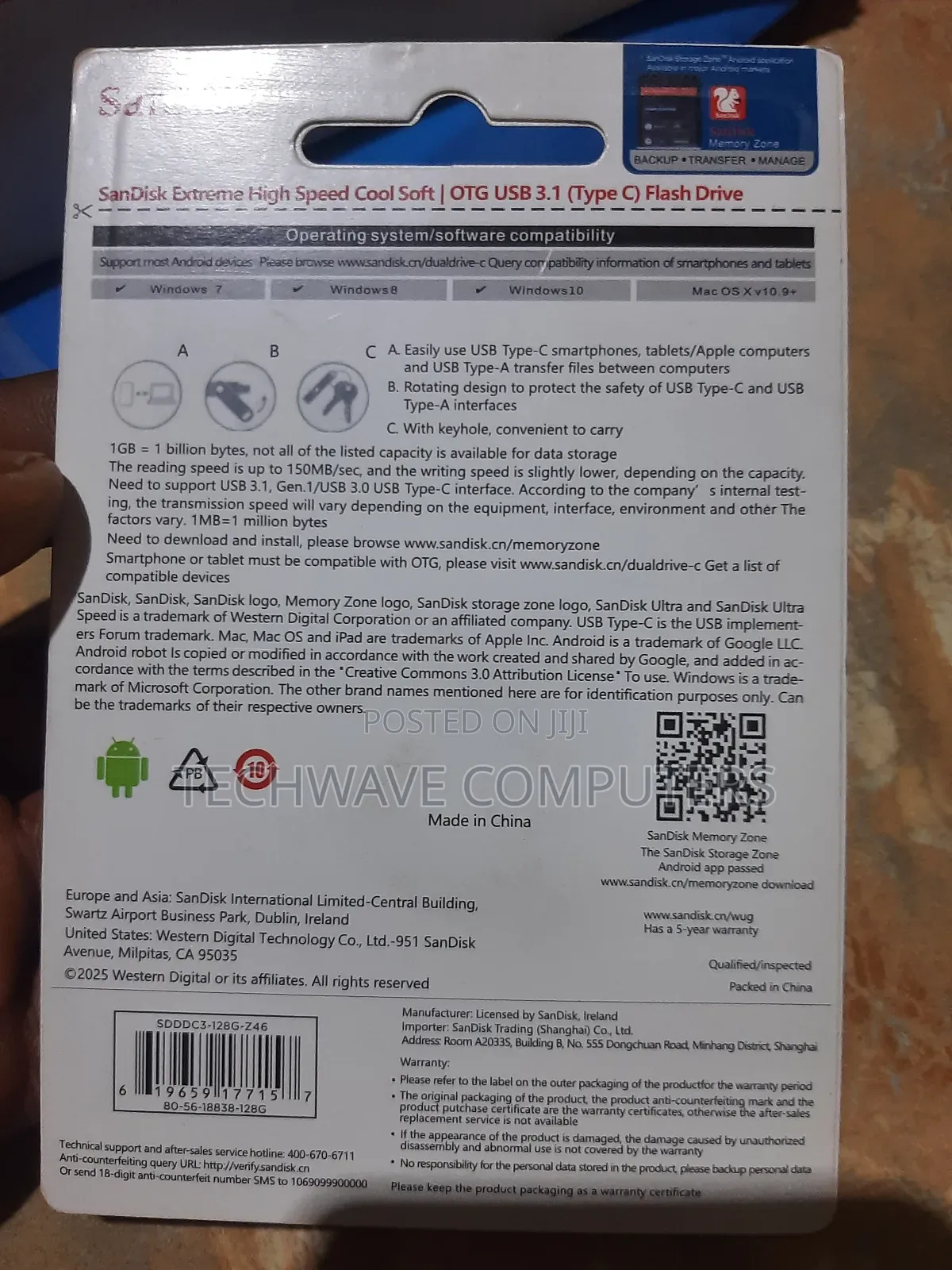 128gb Sandisk Typec Phone Drive