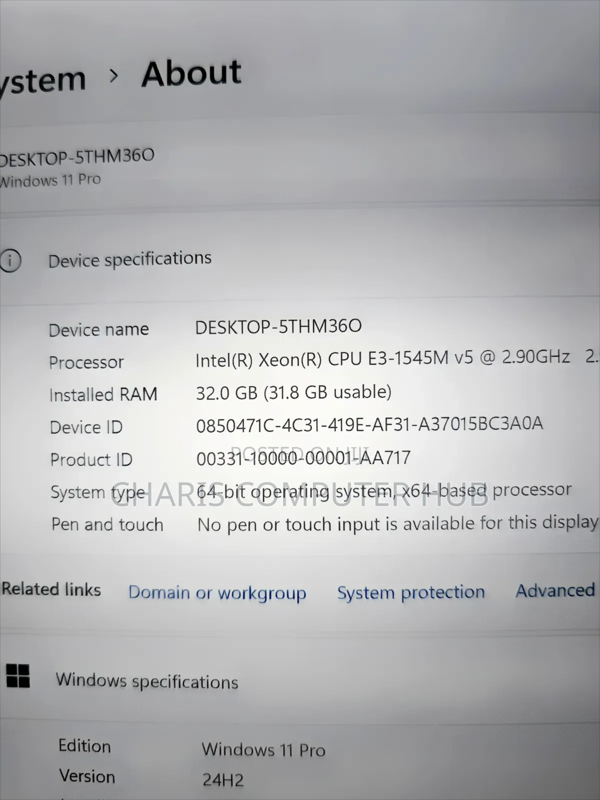 Laptop Dell Precision 7520 32GB Intel Xeon SSD 256GB