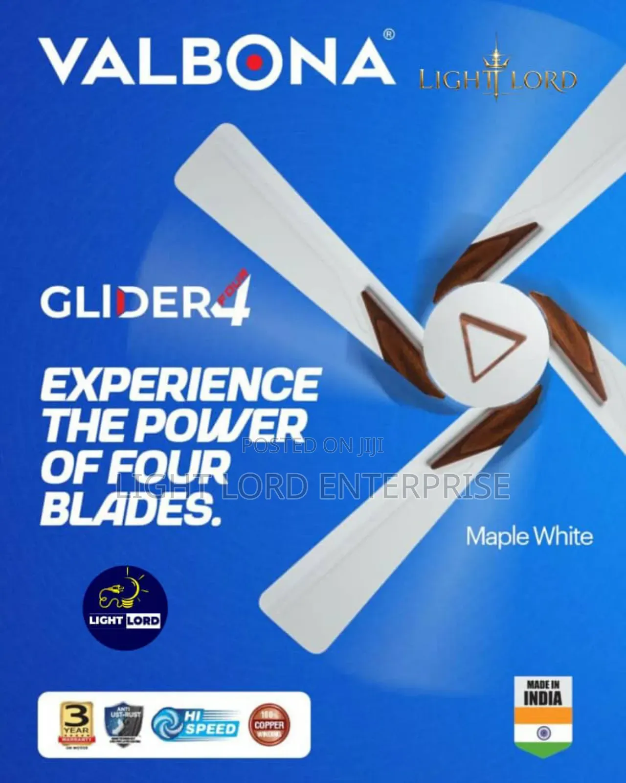 Valbona Ceiling Fan 4blade