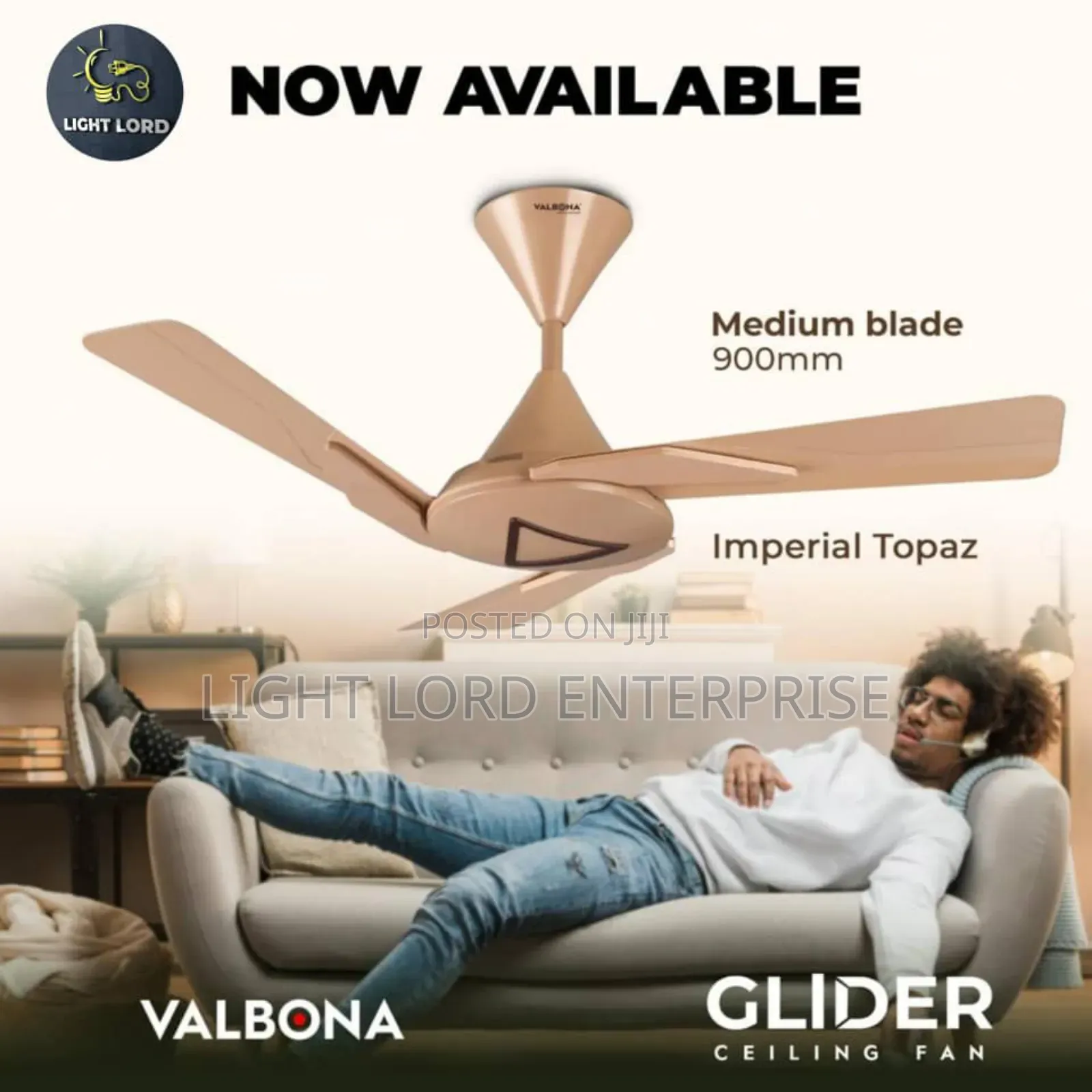 Now Available Brown Color Valbona Ceiling Fan
