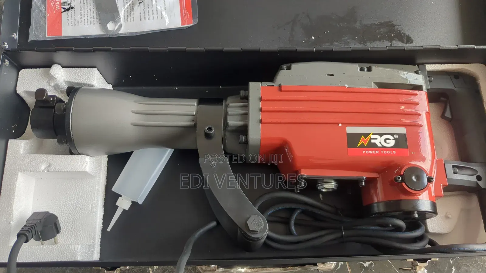 NRG 1600w Demolition Hammer With 2 Chisel Bits