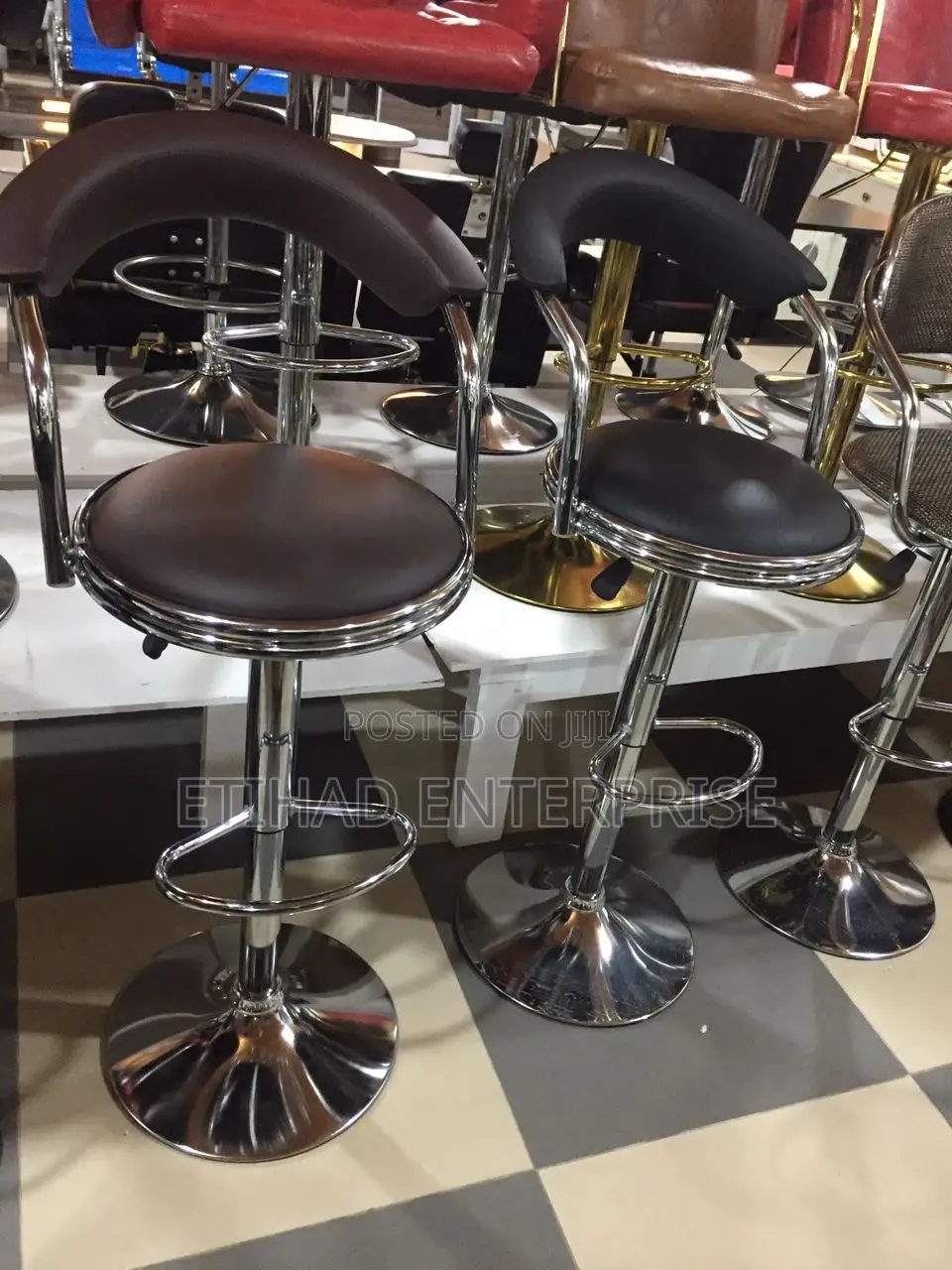 Modern Adjustable Bar Stools With Backrest