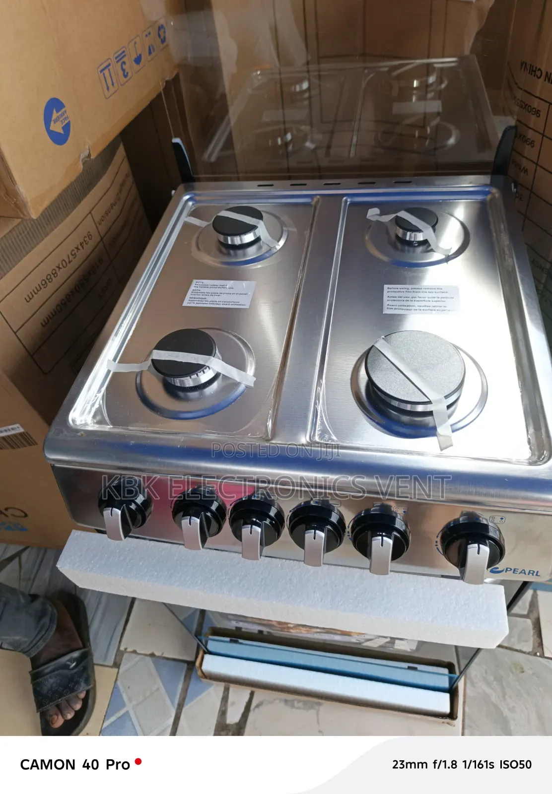 Pearl 50*50 4burner Gas Cooker Oven + Grill