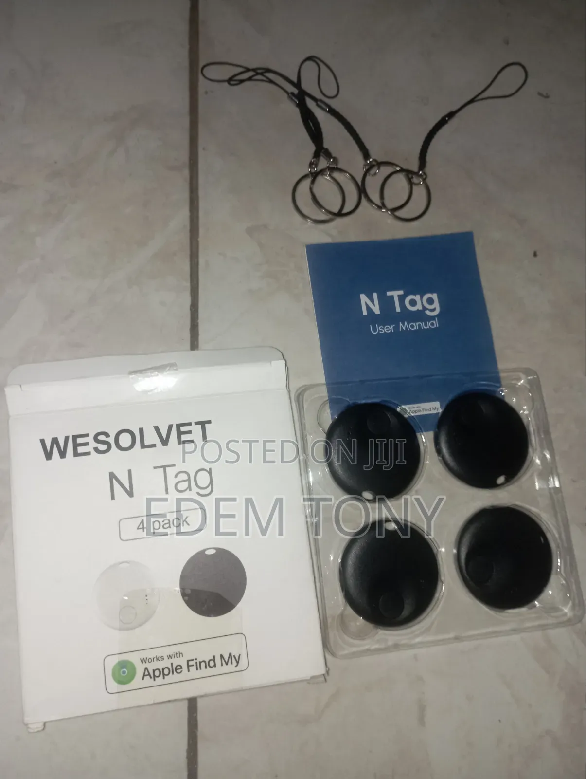 Wesolvet N Tag Tracker 4-Pack, Designed for Apple's Find My App