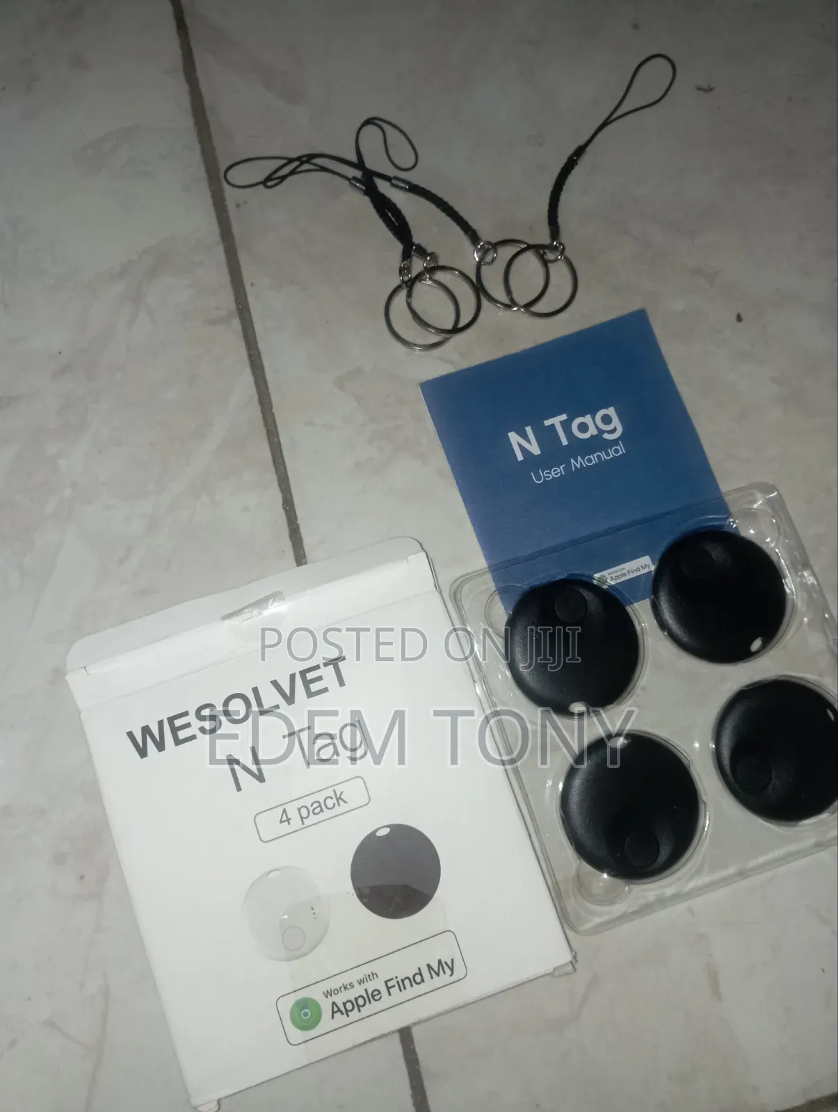 Wesolvet N Tag Tracker 4-Pack, Designed for Apple's Find My App