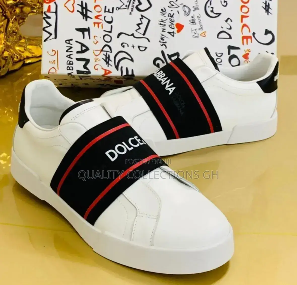 Dolce and Gabbana White Leather Shoe