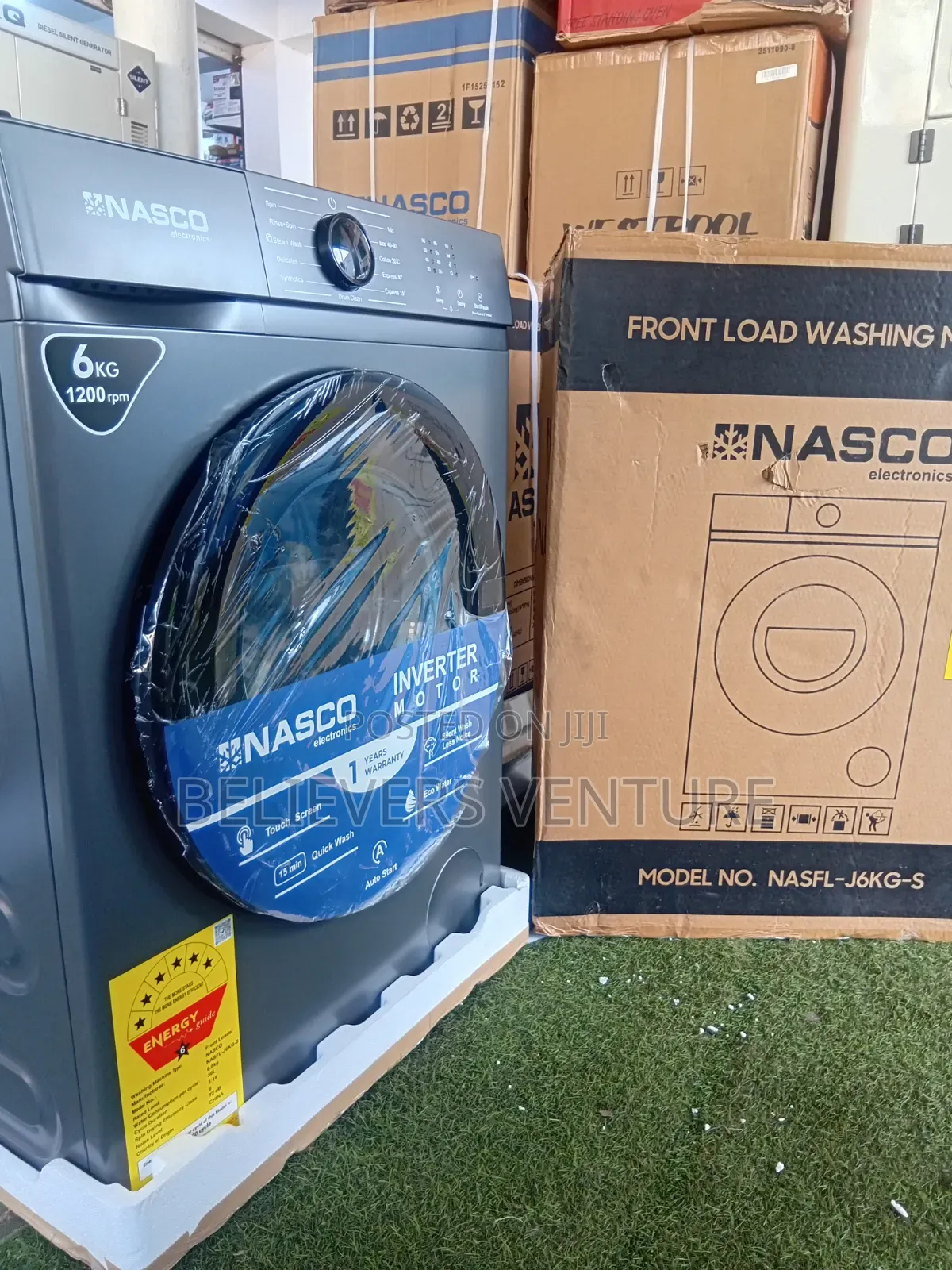 Nasco 6kg Silent Wash Front Load Washing Machine