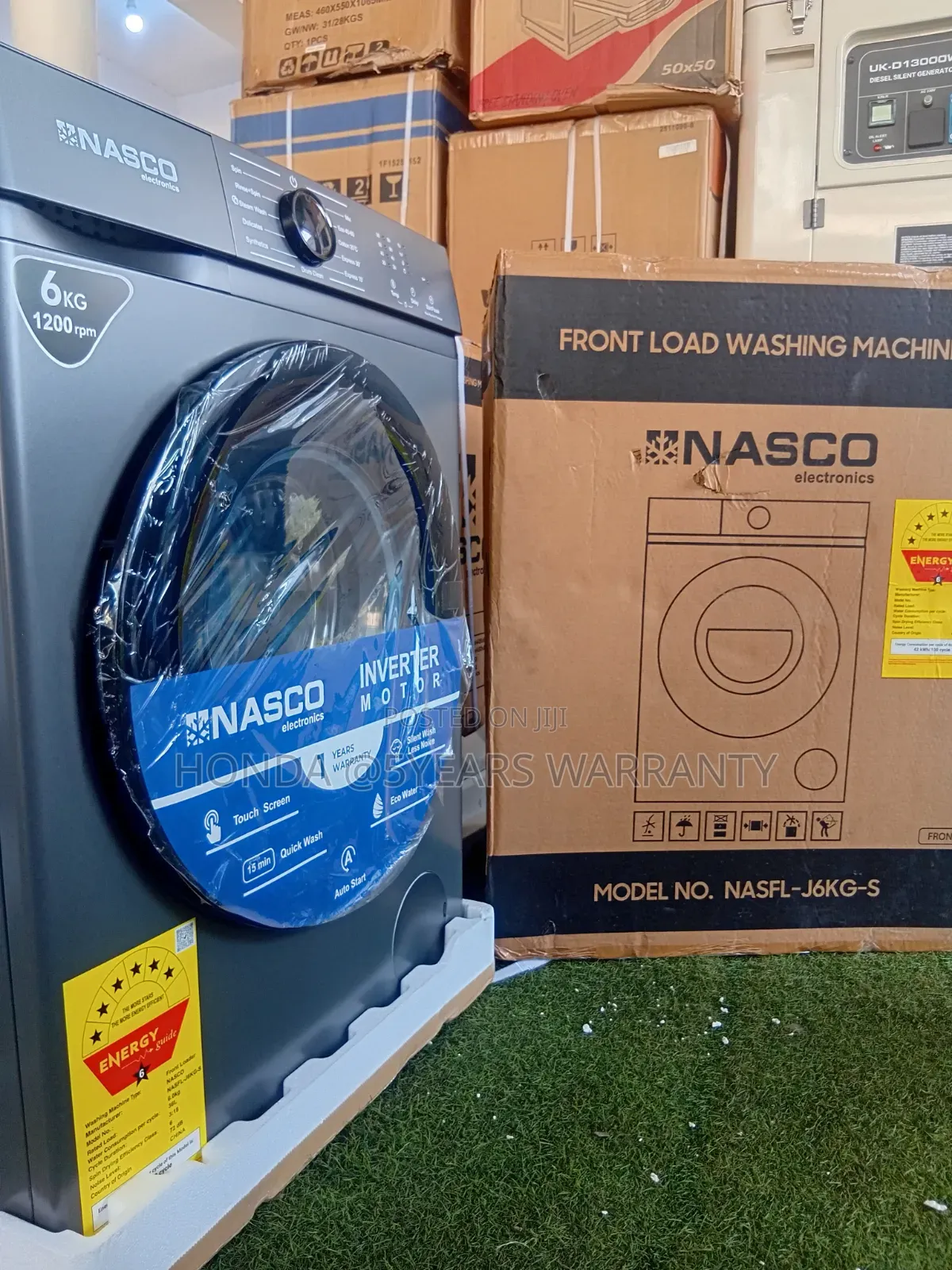 Nasco Front Load Washer 6kg – Compact Efficient Laundry Solution