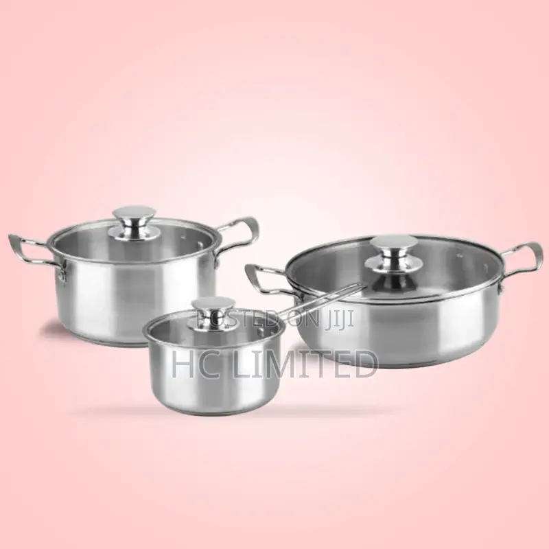 Decakila 6pcs Stainless Steel Cookware Set - Kmep049m