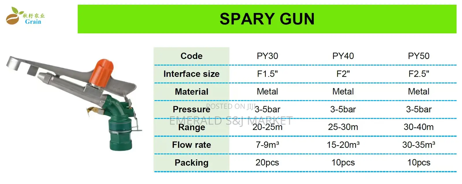360 Irrigation Spray Gun 25-30m