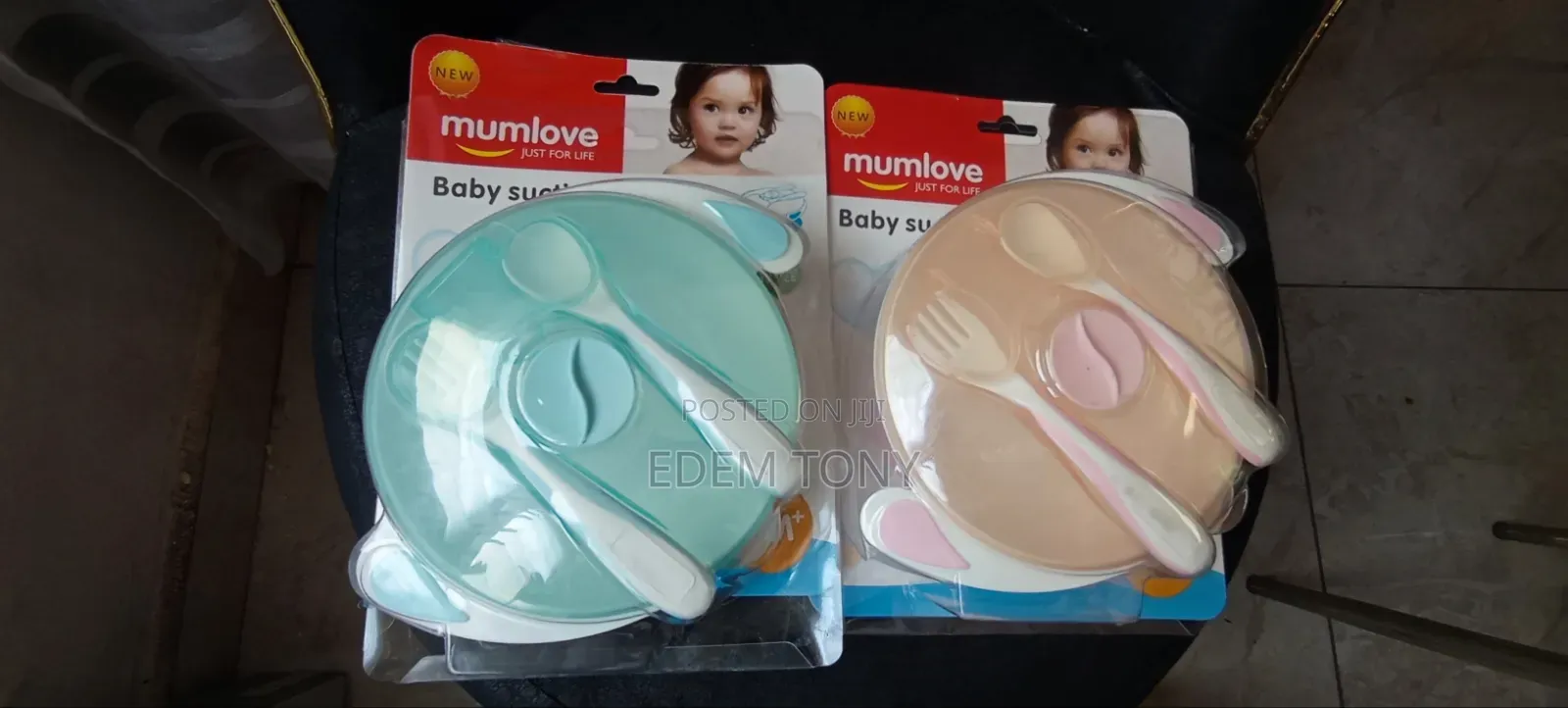 Mumlove Baby Suction Bowl Feeding Sets With Fork and Spoon