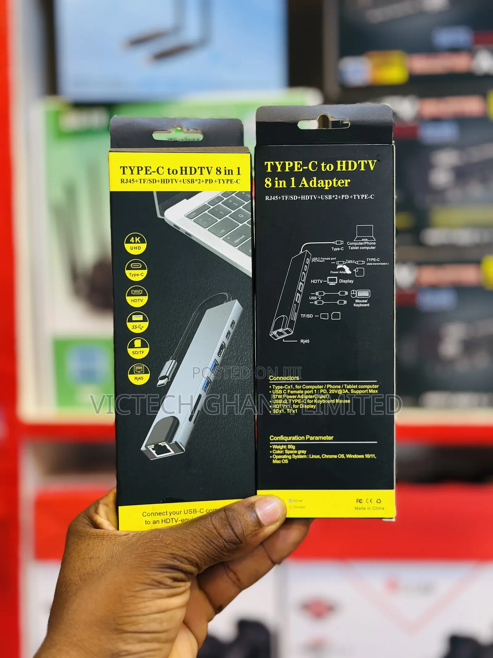Type-C to HDTV Multifunction Adapter 8 Port