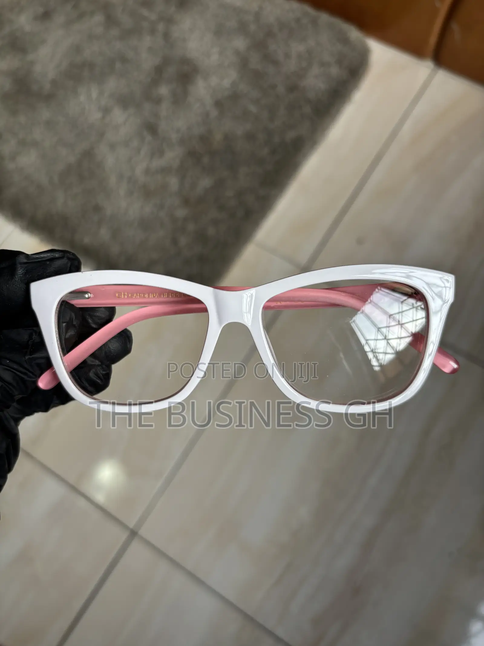 Carolina Herrera White/Pink Eye Glasses
