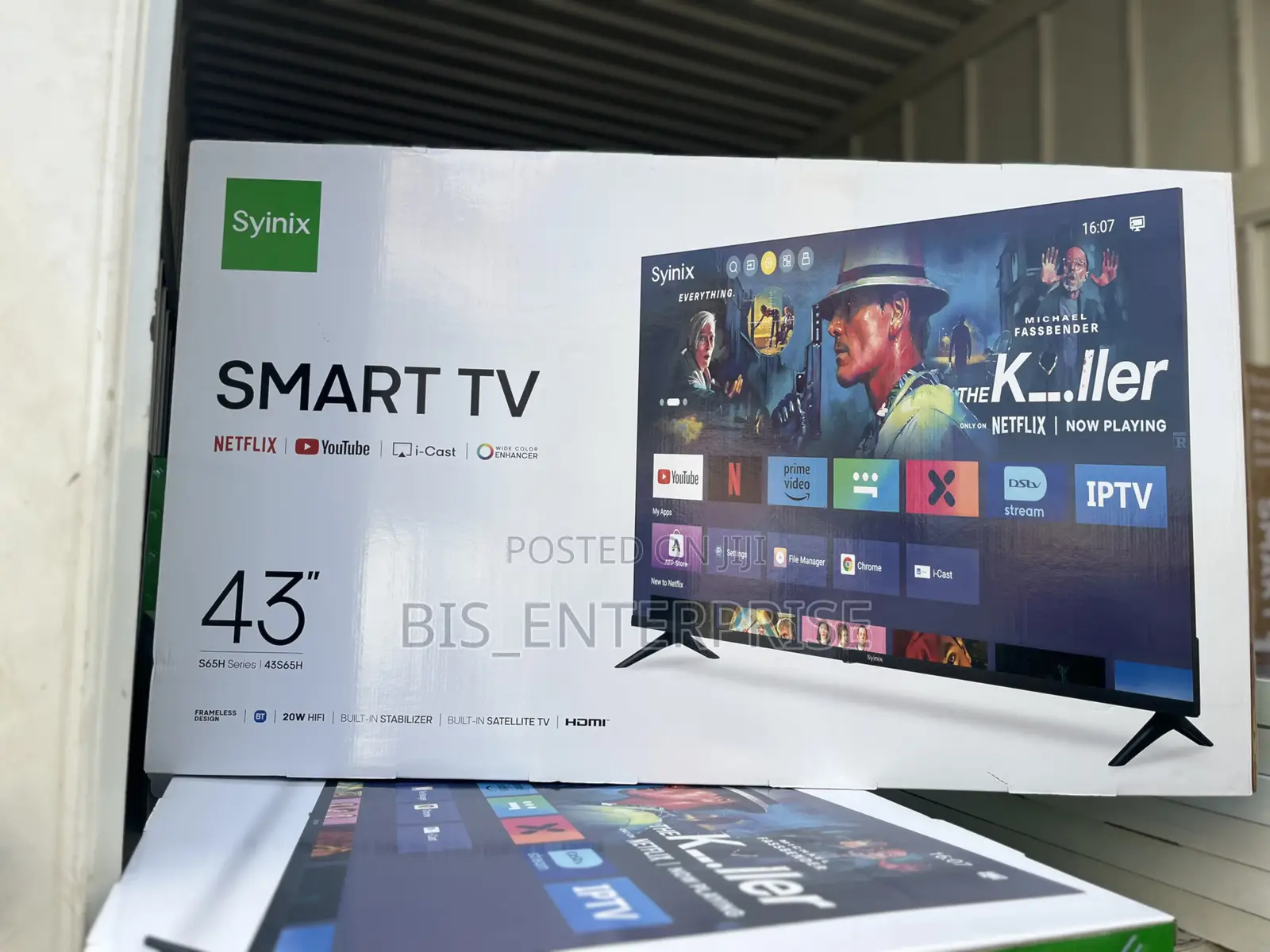 Syinix 43” Smart With I - Cast (Frameless Design )