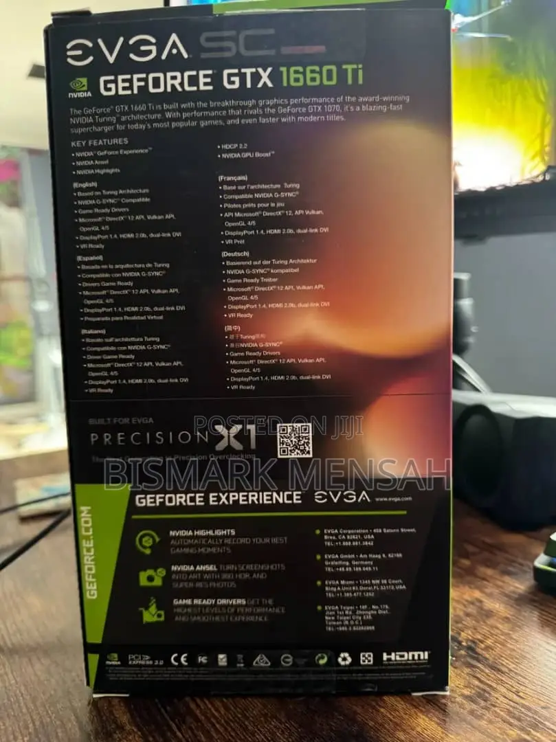 Evga Geforce GTX 1660 Ti Sc Ultra Gaming, 6gb Gddr6, Dual Fan