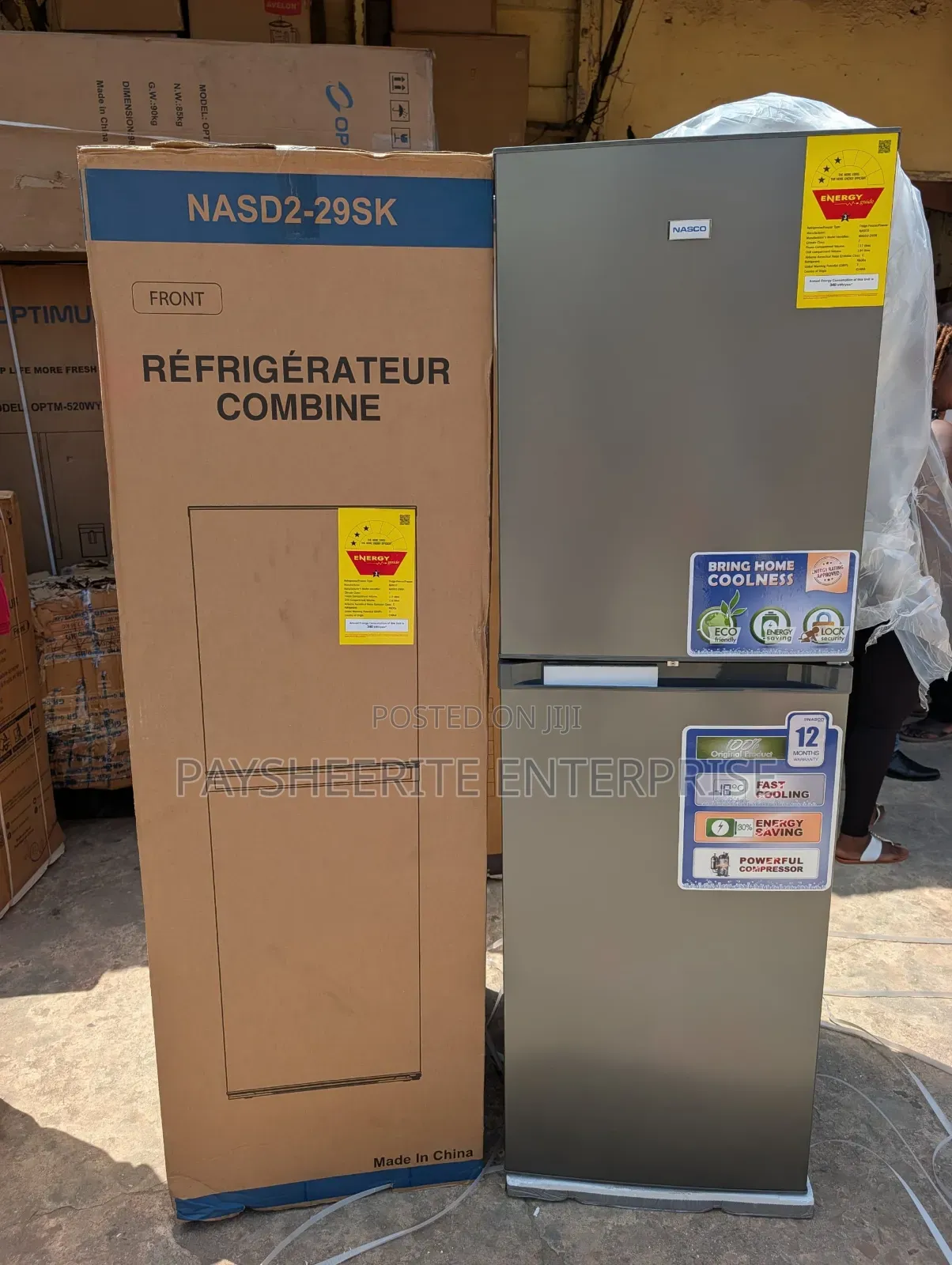 Nasco 251ltr 
5drawers 
Bottom Freezer