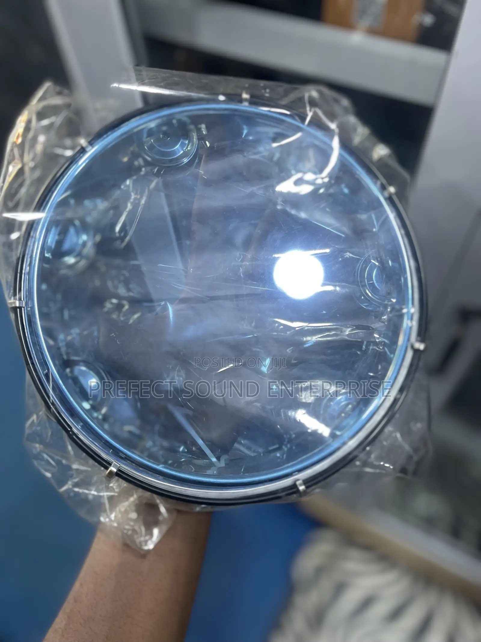 Premium Handheld Tambourine With Drum Head (Vellum)