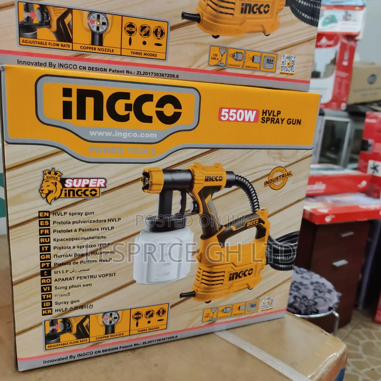 Classy High Grade 550w Floor Based Spray Gun From Ingco