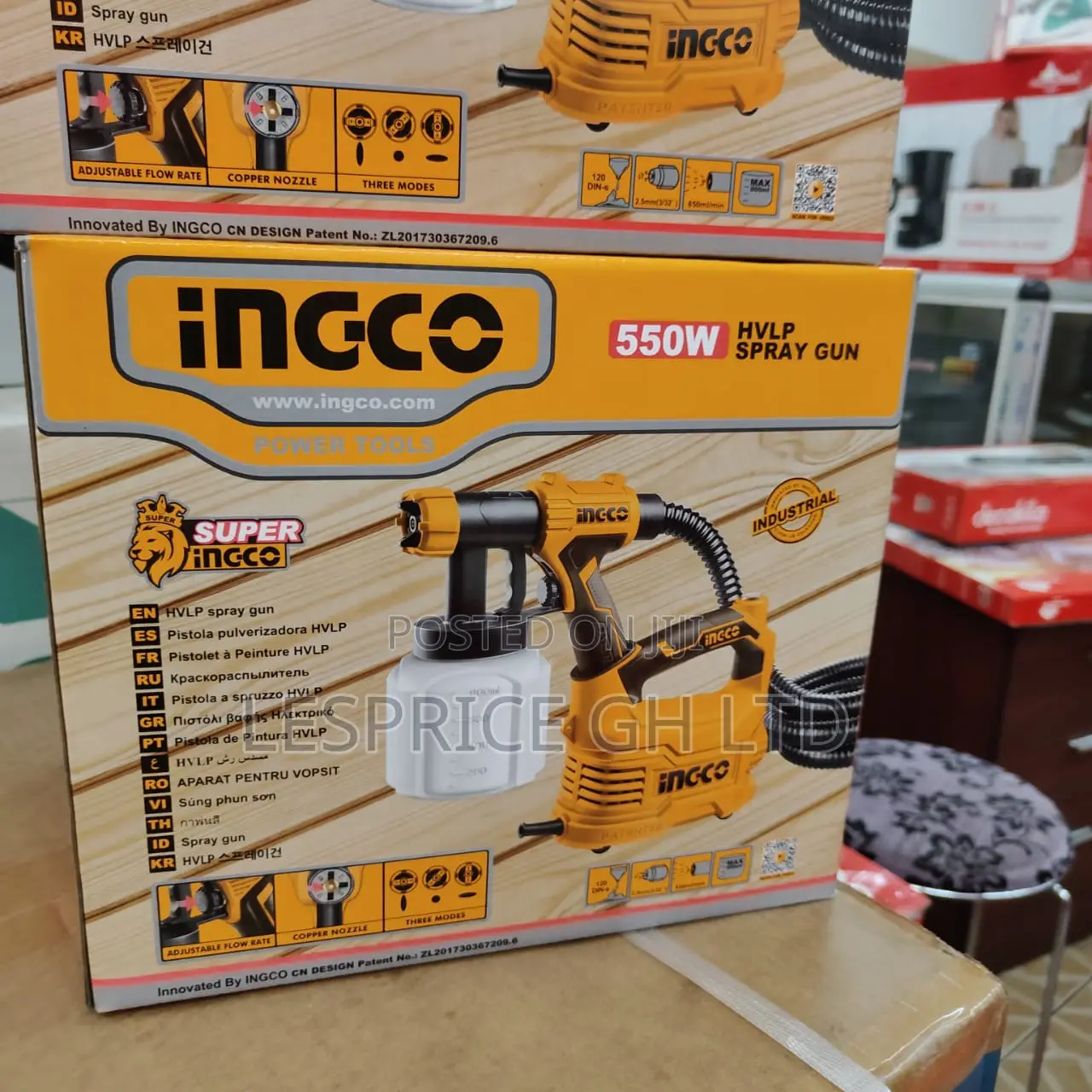 Great Performance Yet Affordable 550w Floor Based Ingco Spray Gun