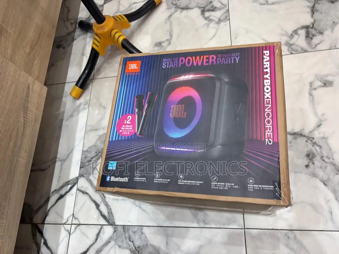 JBL Partybox Encore 2 Portable Speaker With 2 Wireless Mics
